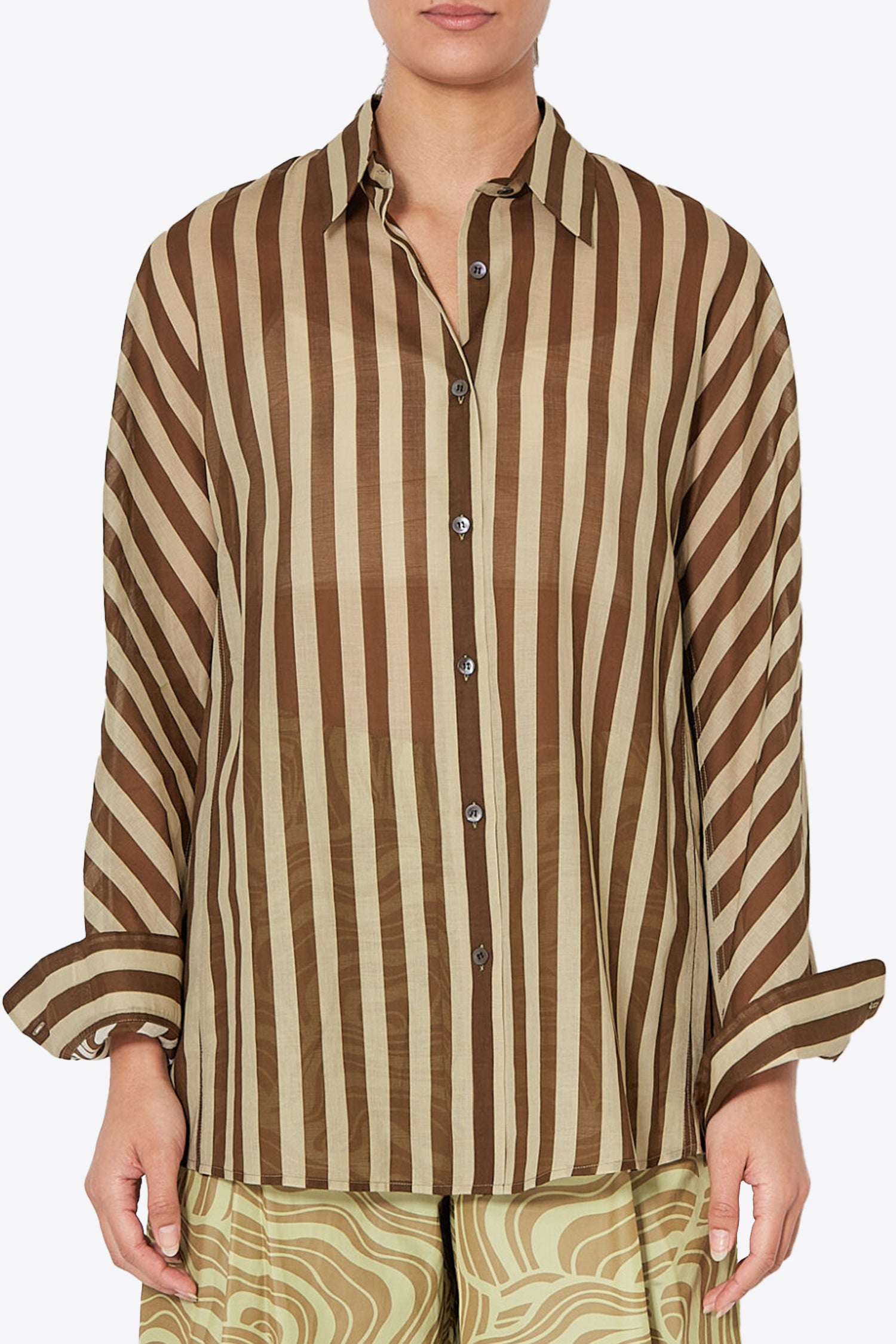 CASIO SHIRT IN BROWN, SS24