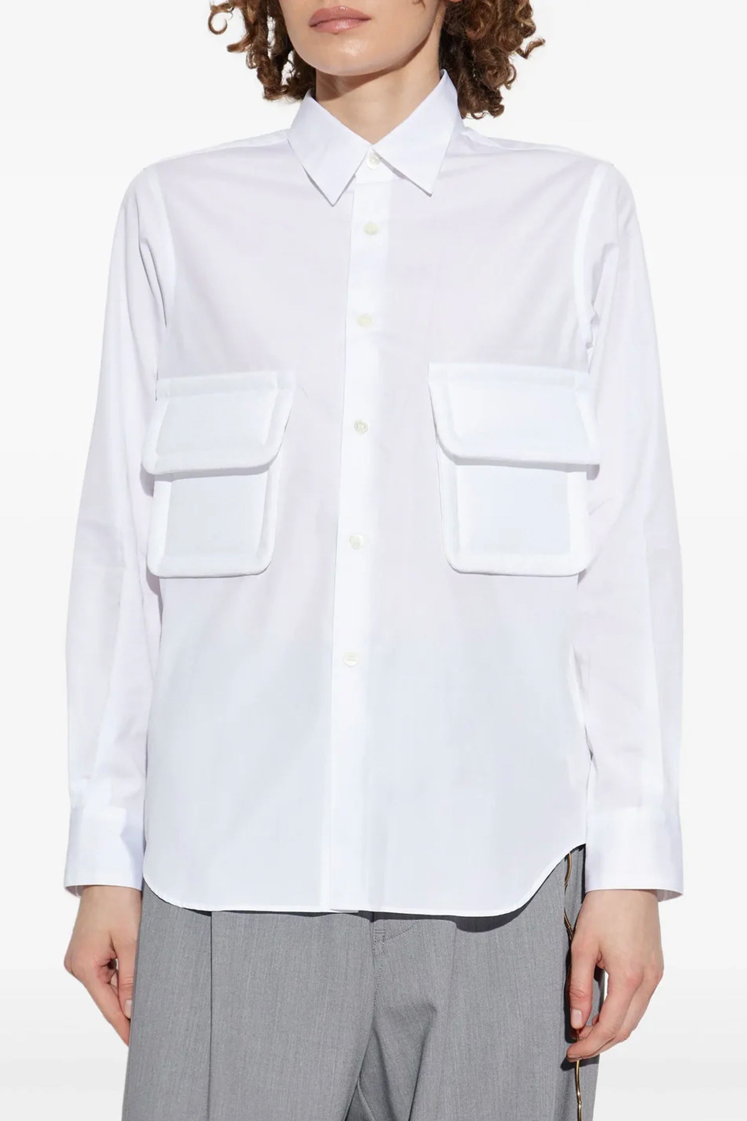 DOUBLE POCKET SHIRT IN WHITE, FW25