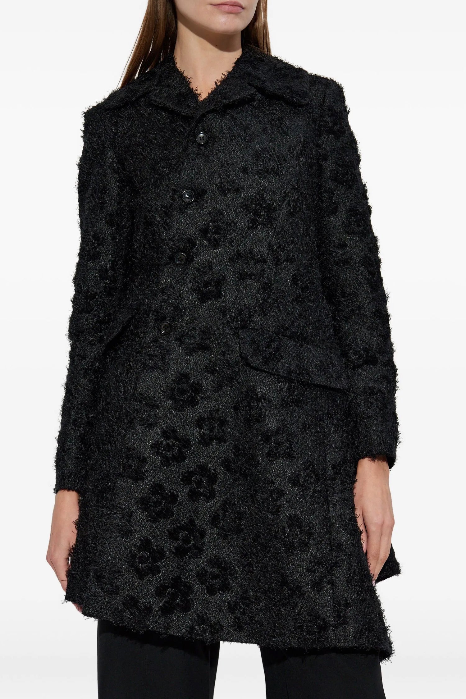 ASYMMETRIC FLORAL EMBROIDERED JACKET, FW25