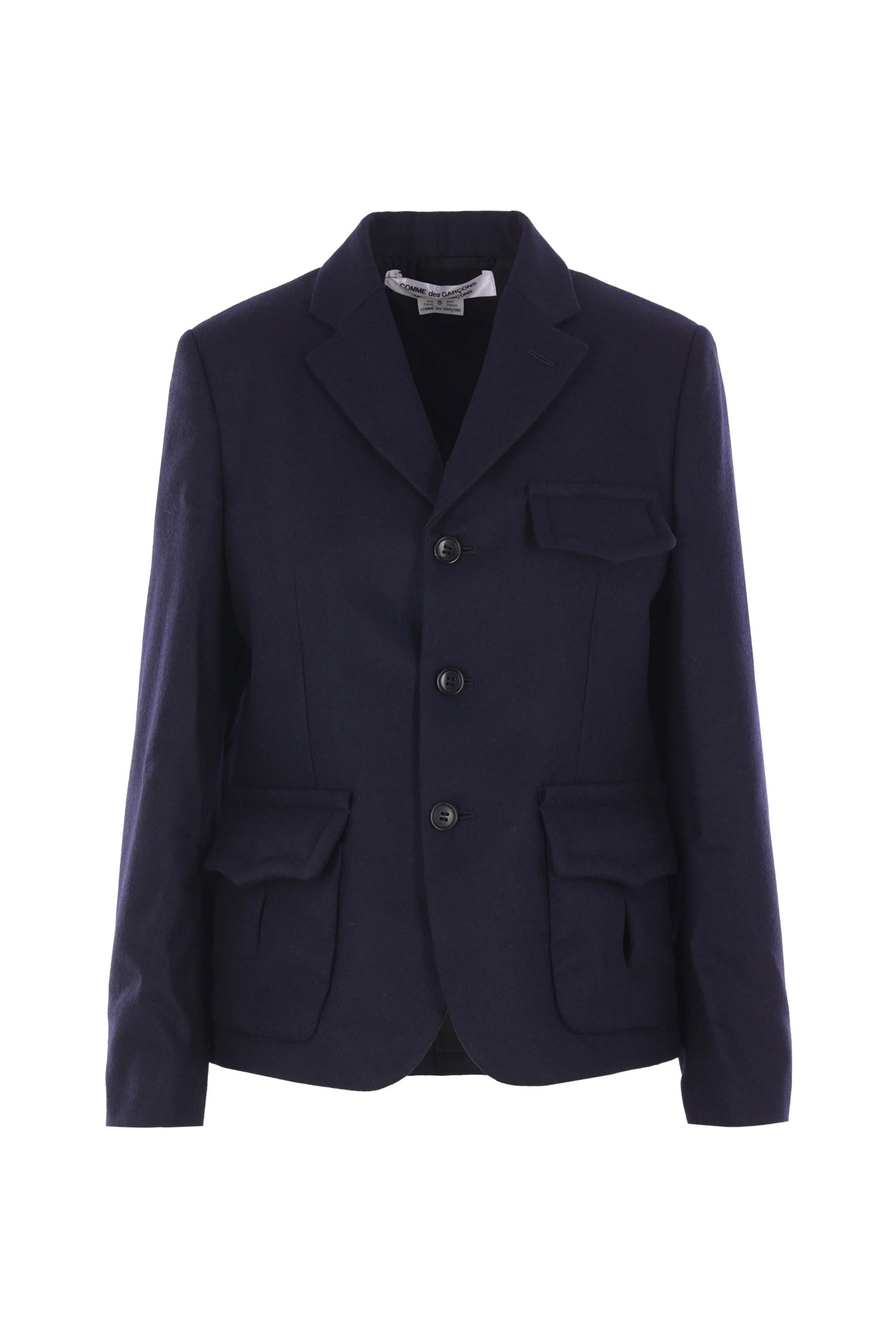 SINGLE BREASTED JACKET IN NAVY, FW25