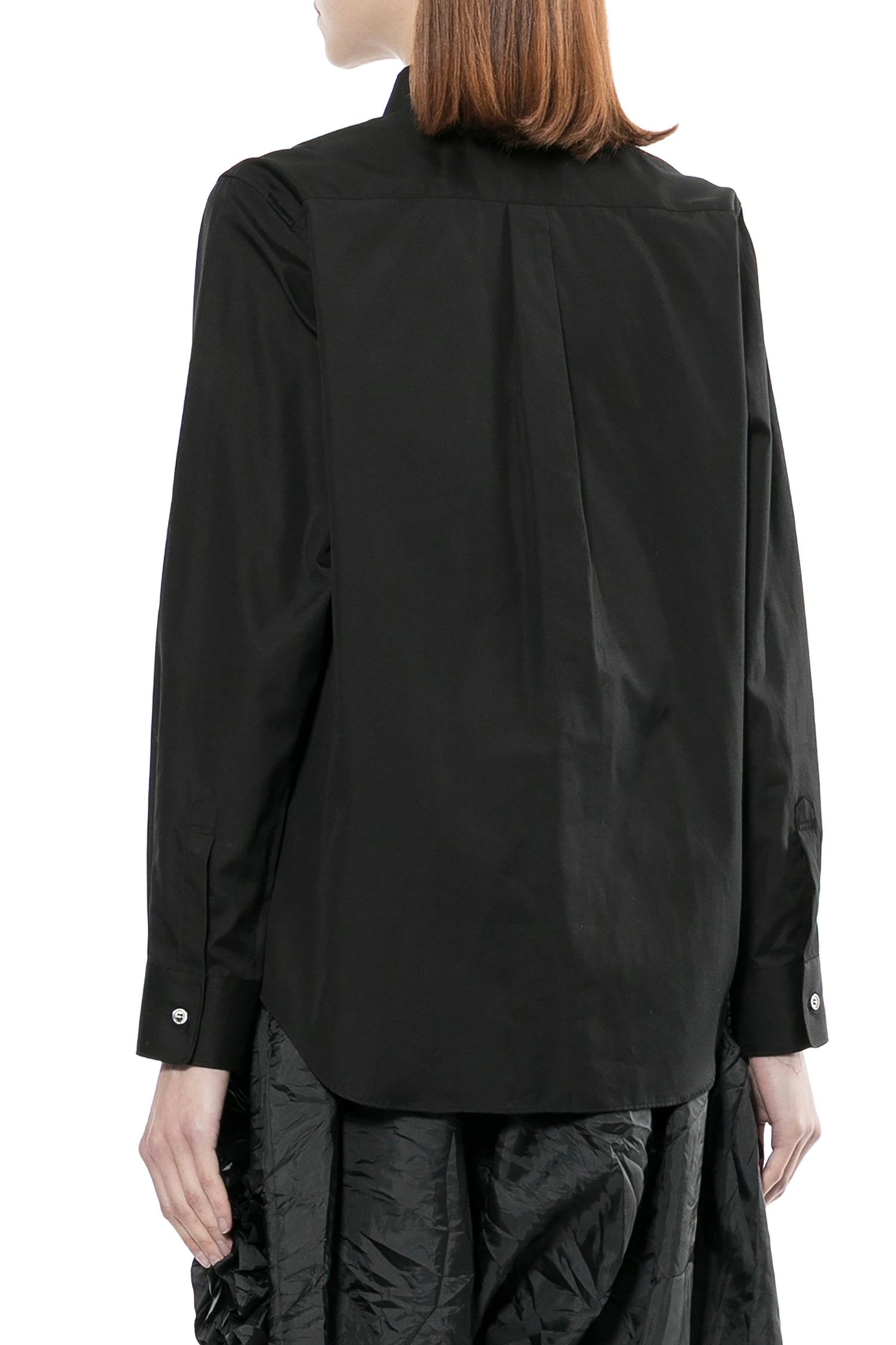 THREE BOW SHIRT IN BLACK, SS26