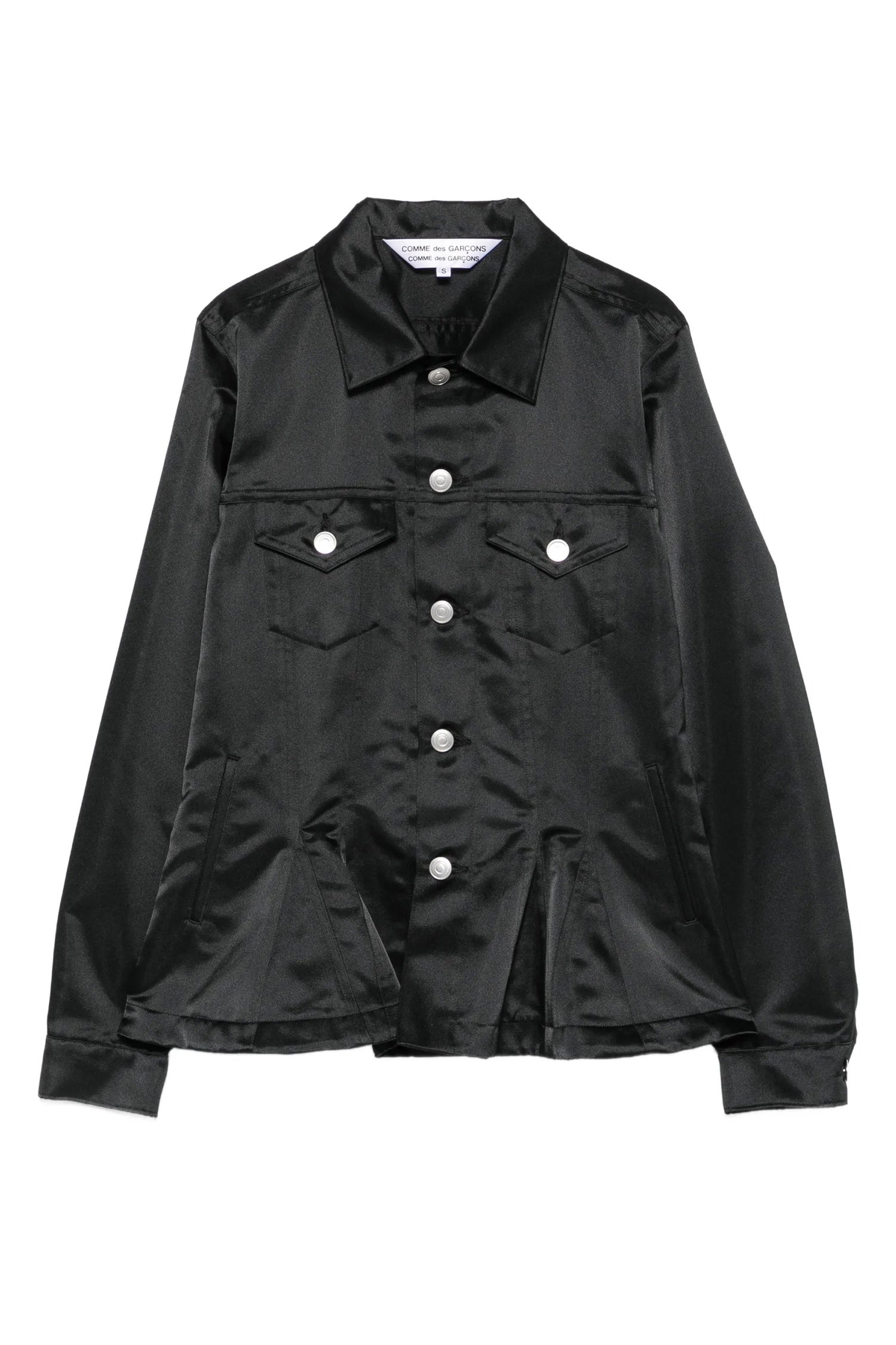 PEPLUM BUTTON JACKET IN BLACK, SS26