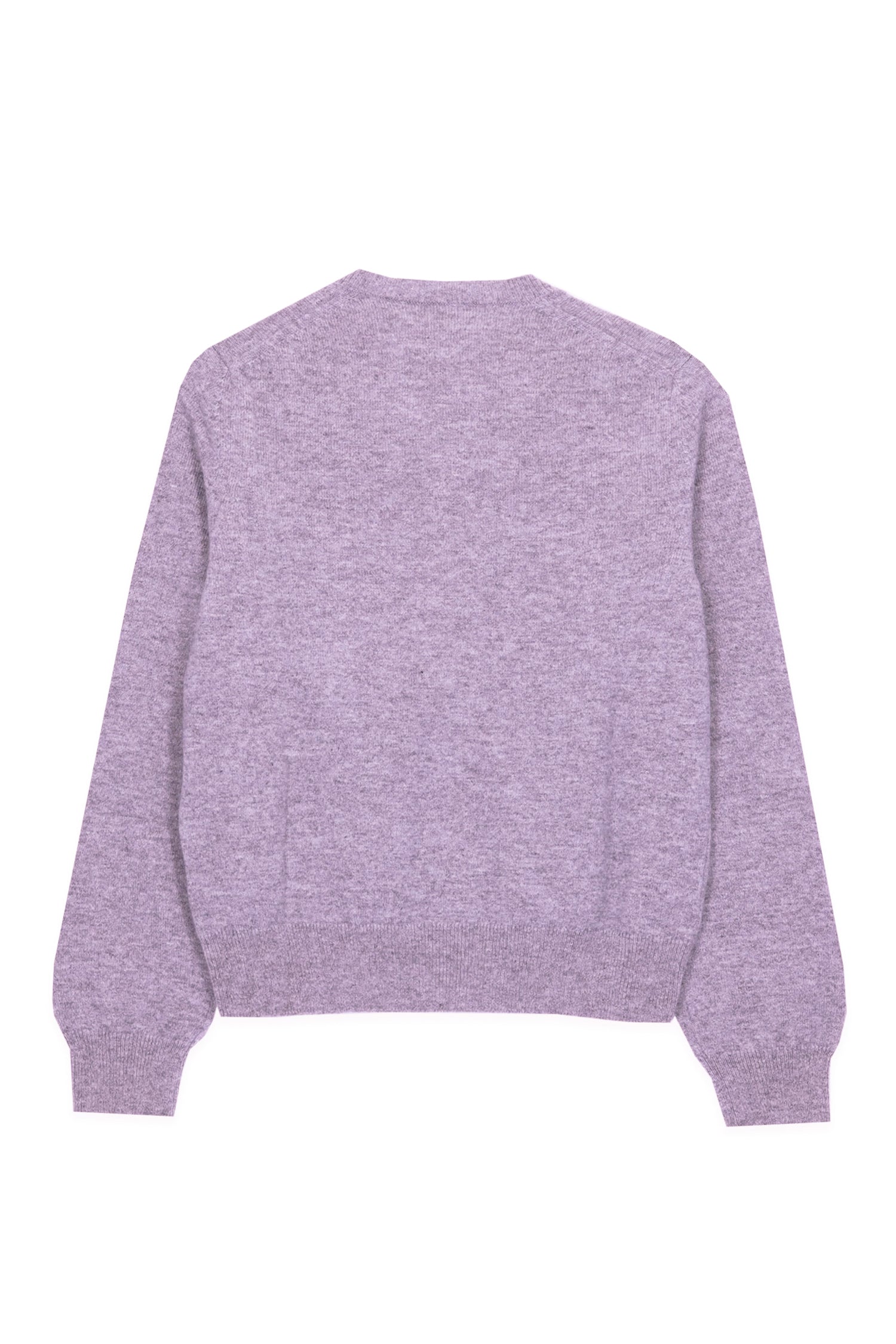 ROUND NECK CASHMERE CARDIGAN IN PURPLE, SS26