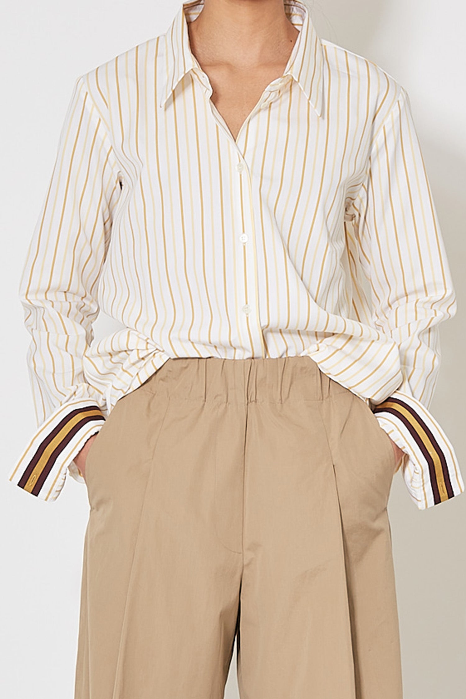 CELINA TAPE SHIRT IN YELLOW, SS24