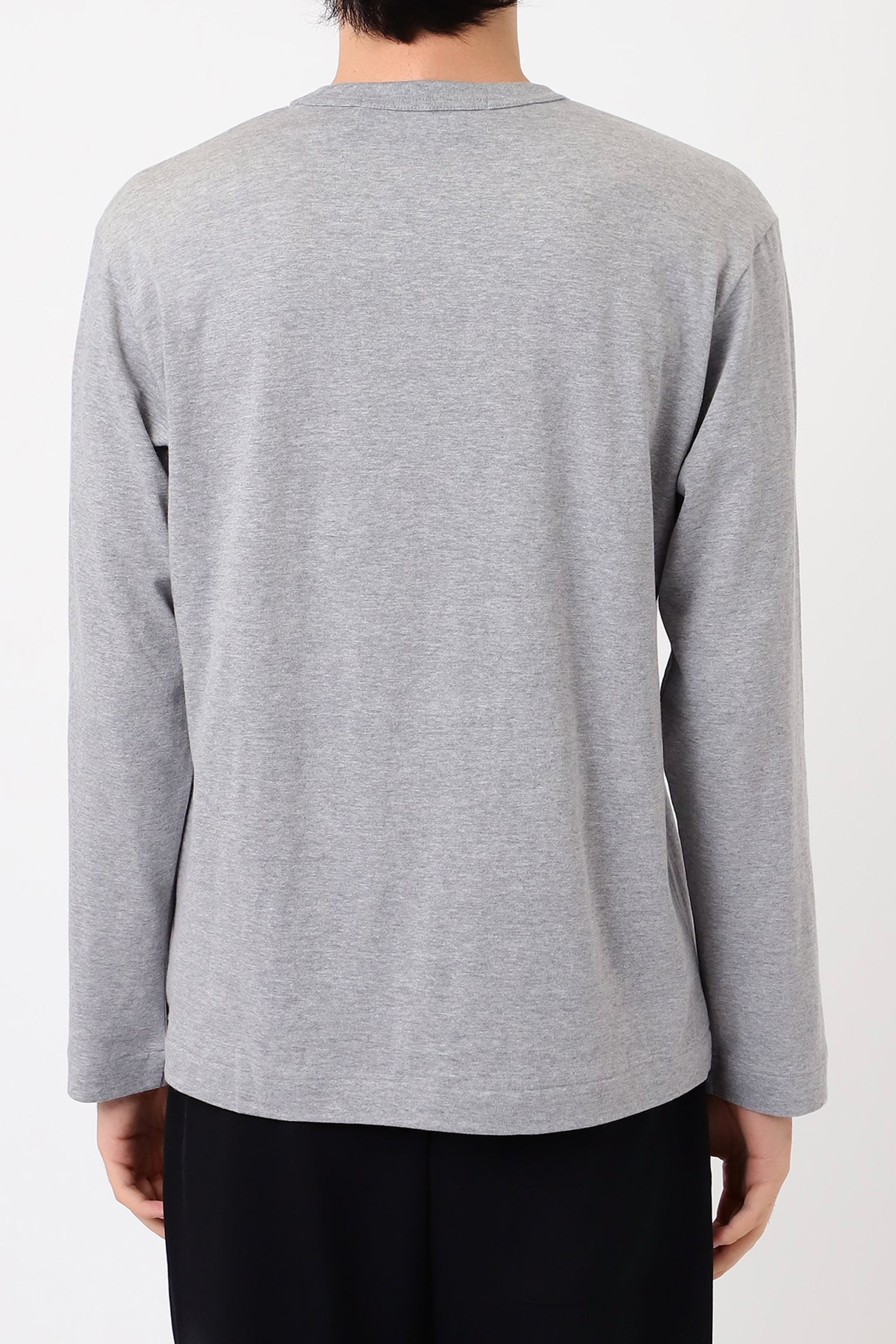GREY L/S T-SHIRT WITH BLACK HEART, SS25
