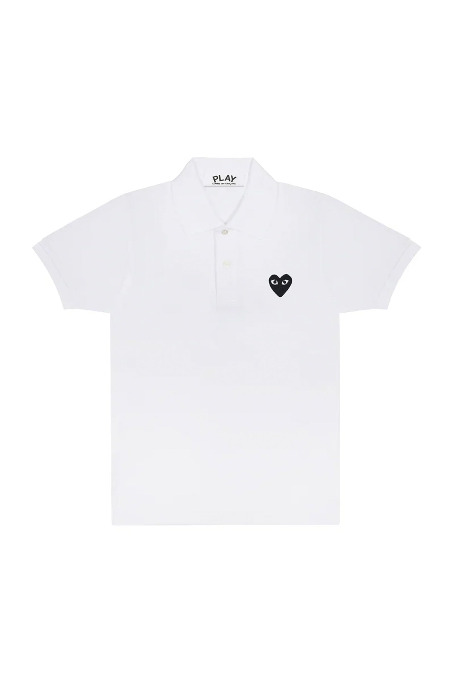 WHITE POLO WITH BLACK HEART, SS25