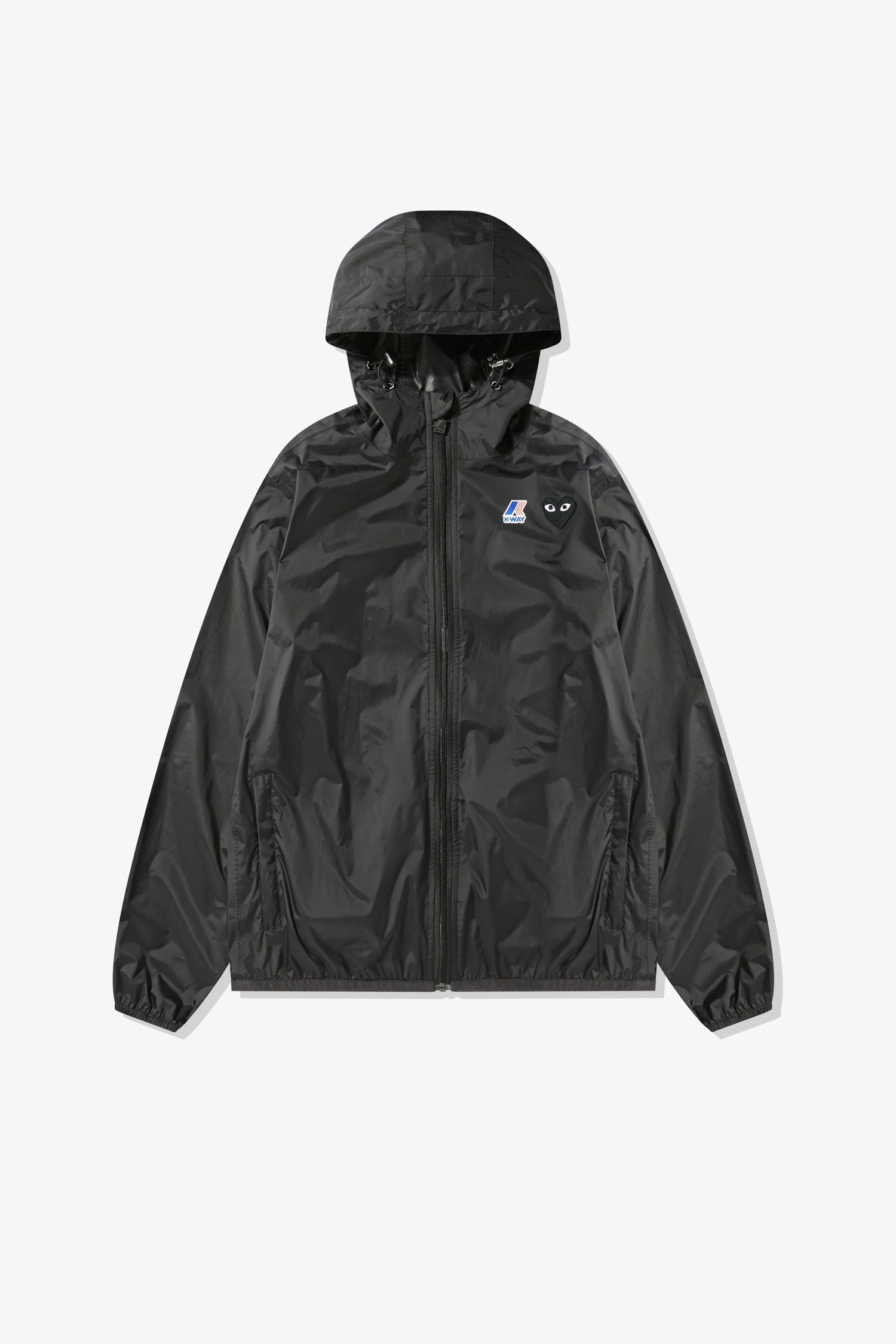 BLACK KWAY PARKA WITH BLACK HEART, SS25