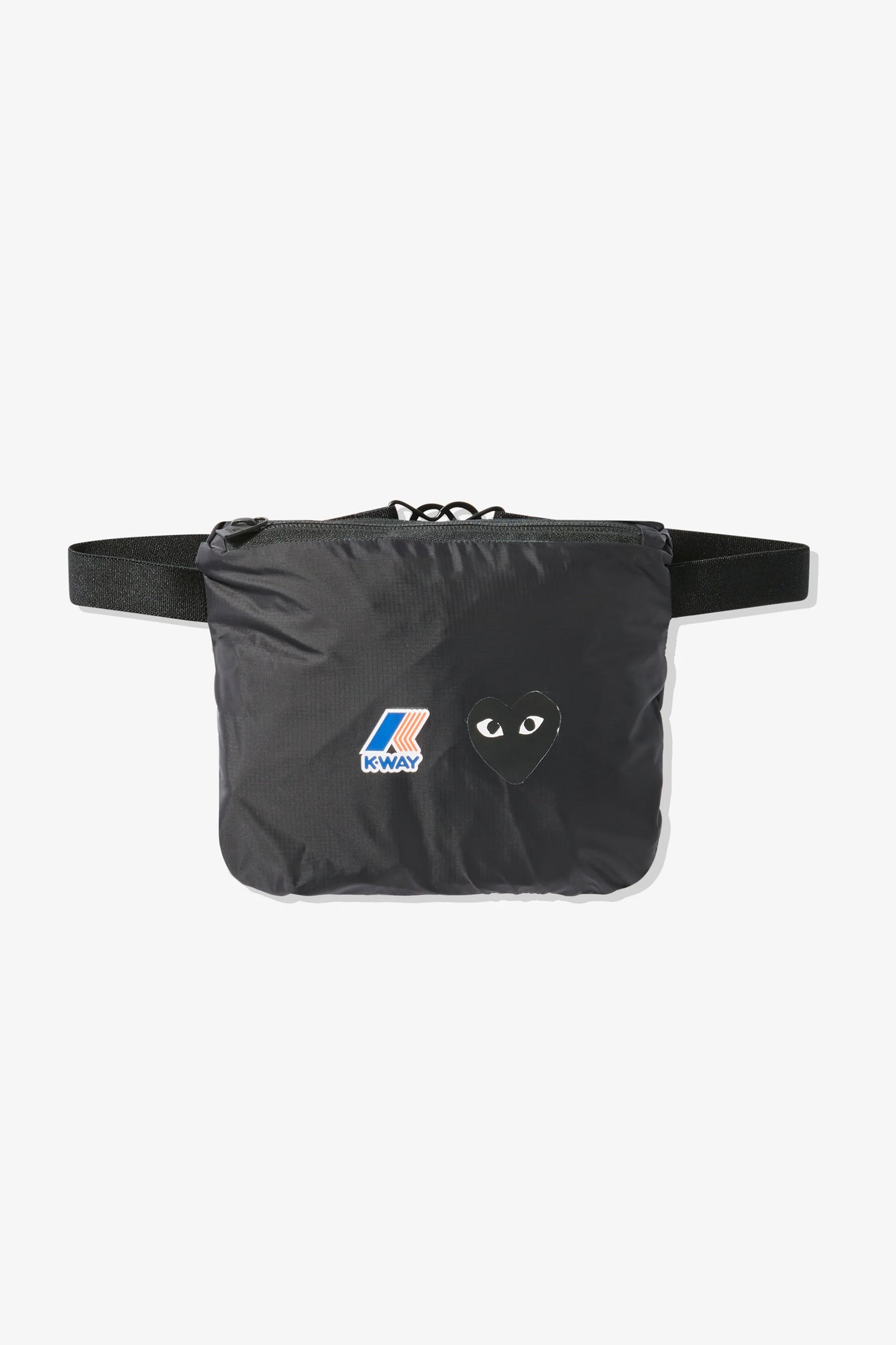 BLACK KWAY PARKA WITH BLACK HEART, SS25