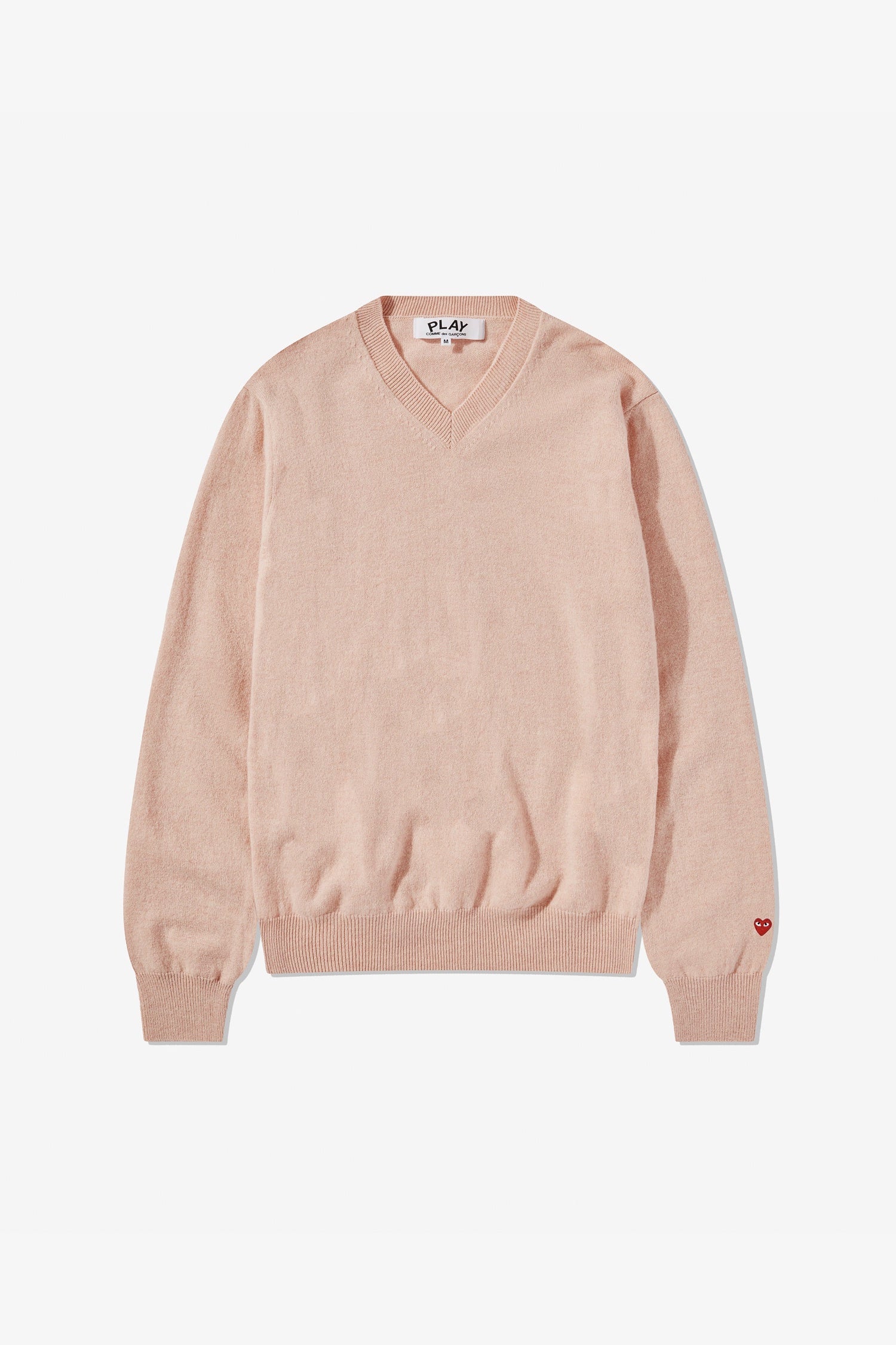 UNISEX V-NECK LAMBSWOOL SWEATER IN LIGHT PINK, SS26