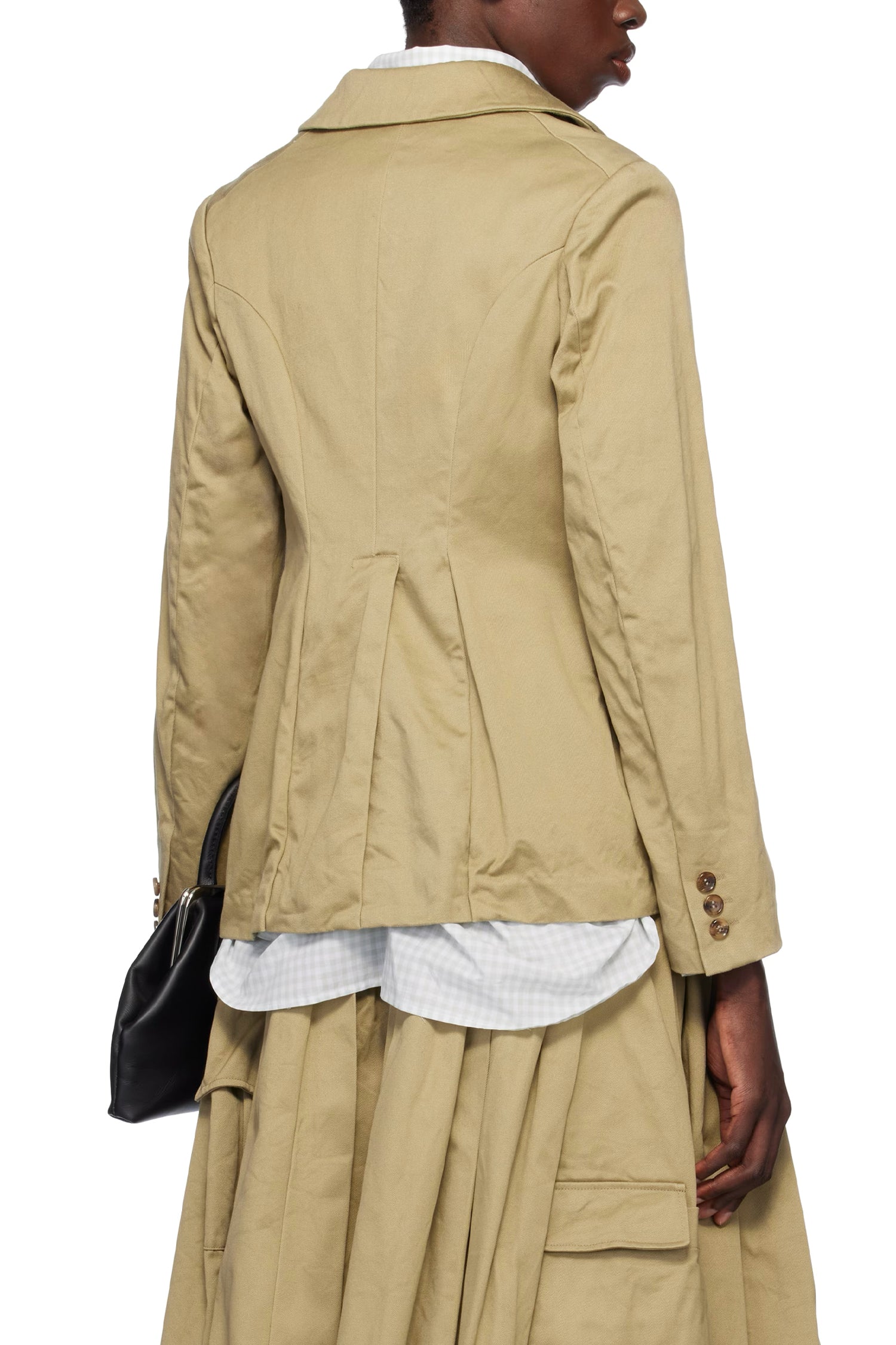 COTTON TWILL BLAZER IN BEIGE, SS25