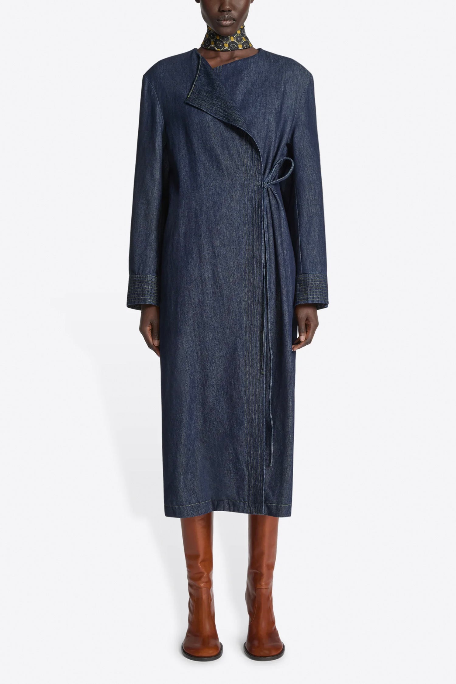 RIVLA DEN COAT IN INDIGO, FW26