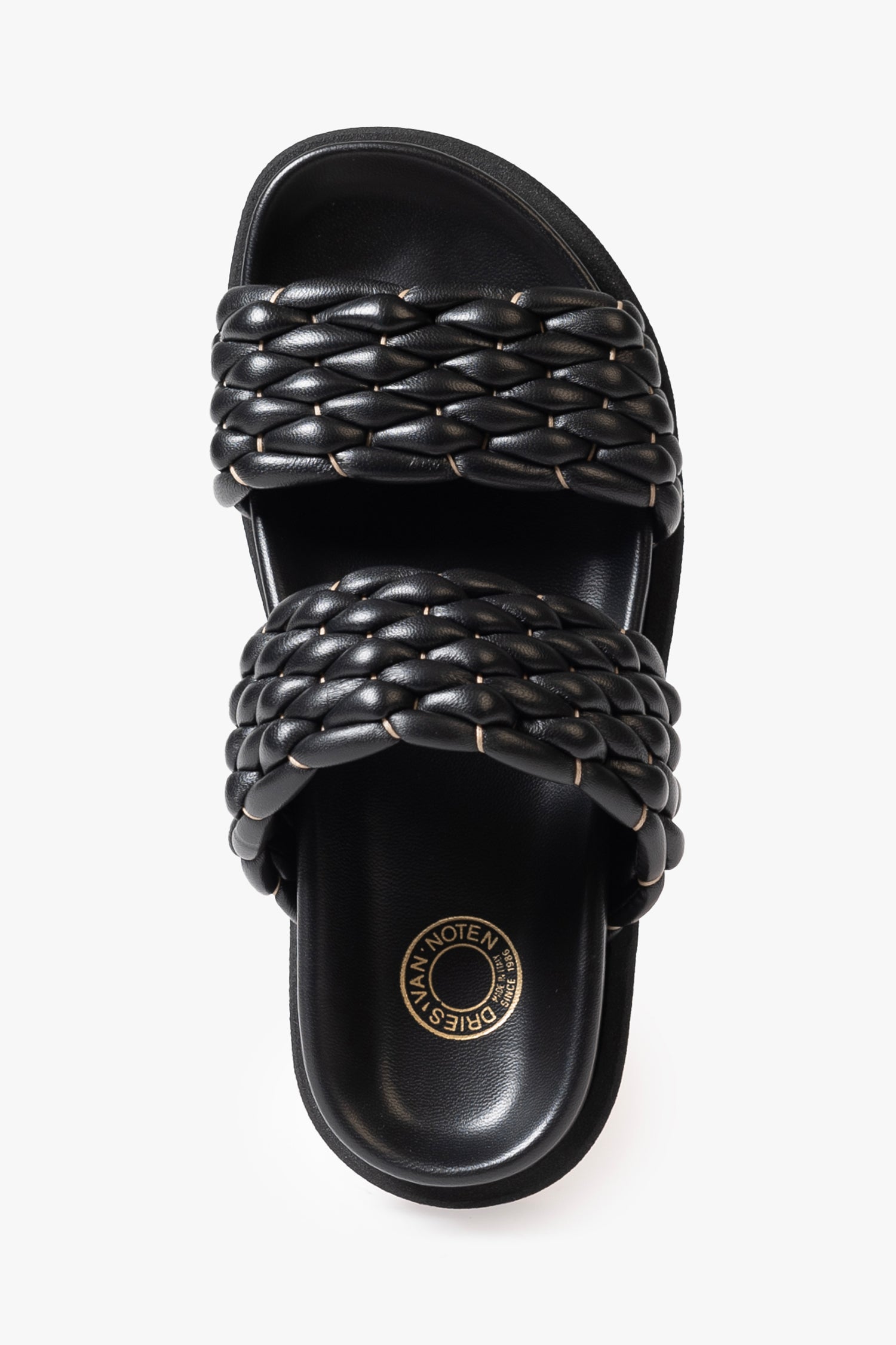 DRIES LEATHER SANDALS IN BLACK, SS24