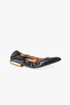 DRIES LEATHER FLATS IN BLACK, SS24