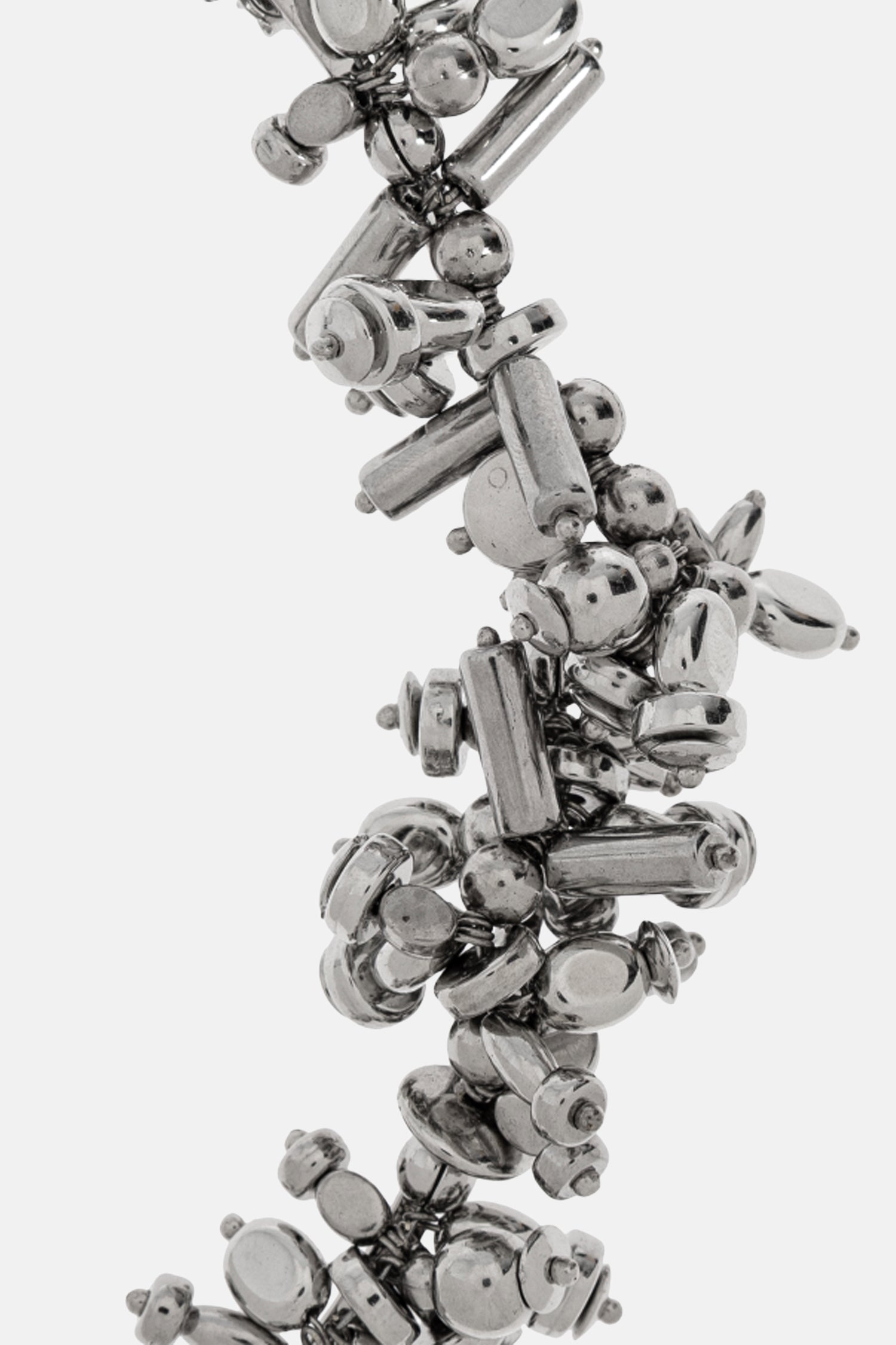 BEAD EMBELLISHED EARRINGS IN SILVER, SS25