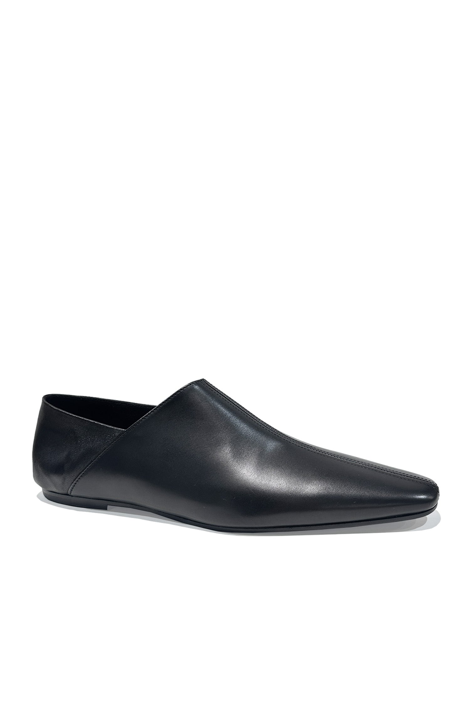 LEATHER SLIP-ON LOAFER IN BLACK, SS25