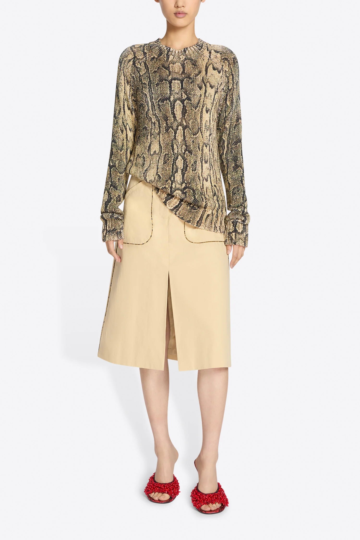 TANNA SWEATER IN BEIGE, SS25