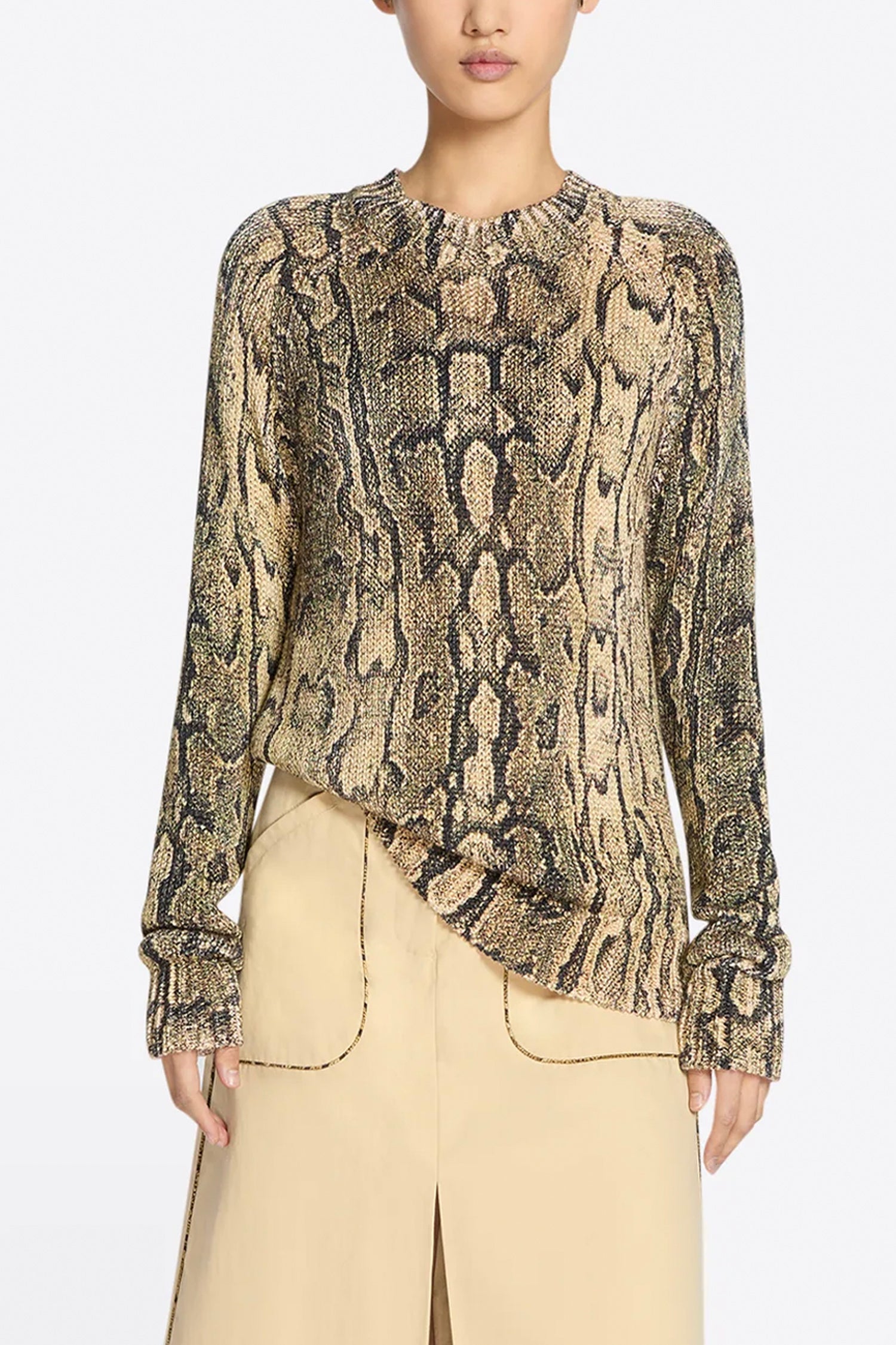 TANNA SWEATER IN BEIGE, SS25