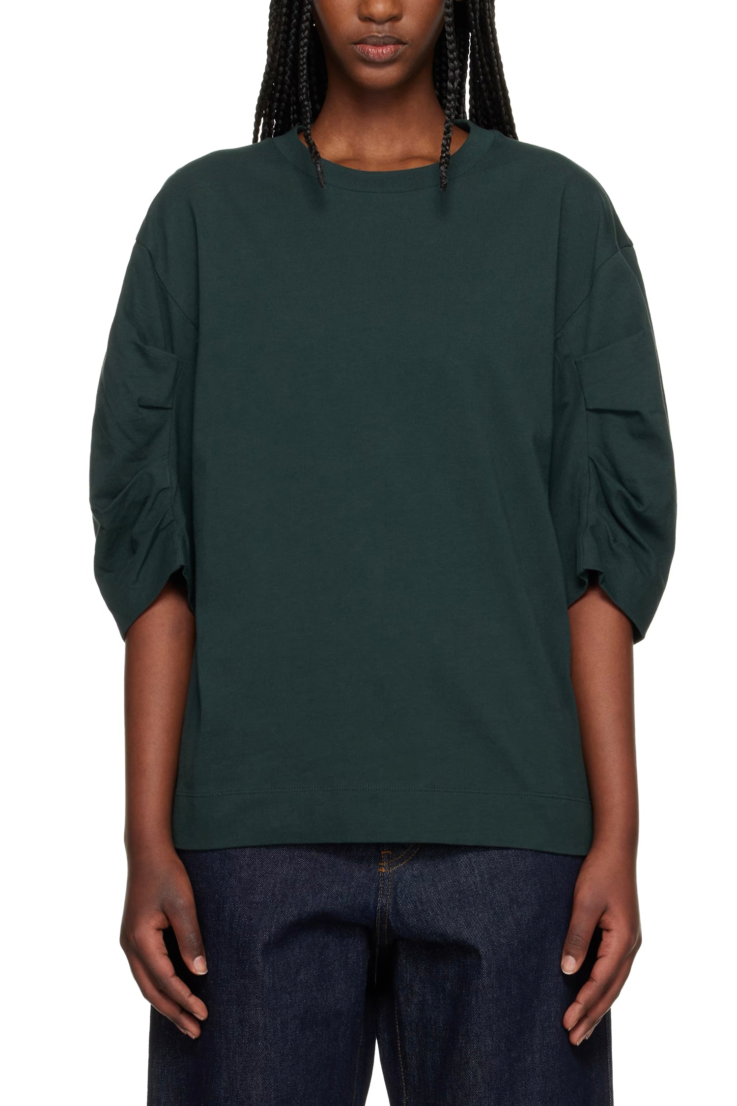HEYNET T-SHIRT IN DARK GREEN, SS26
