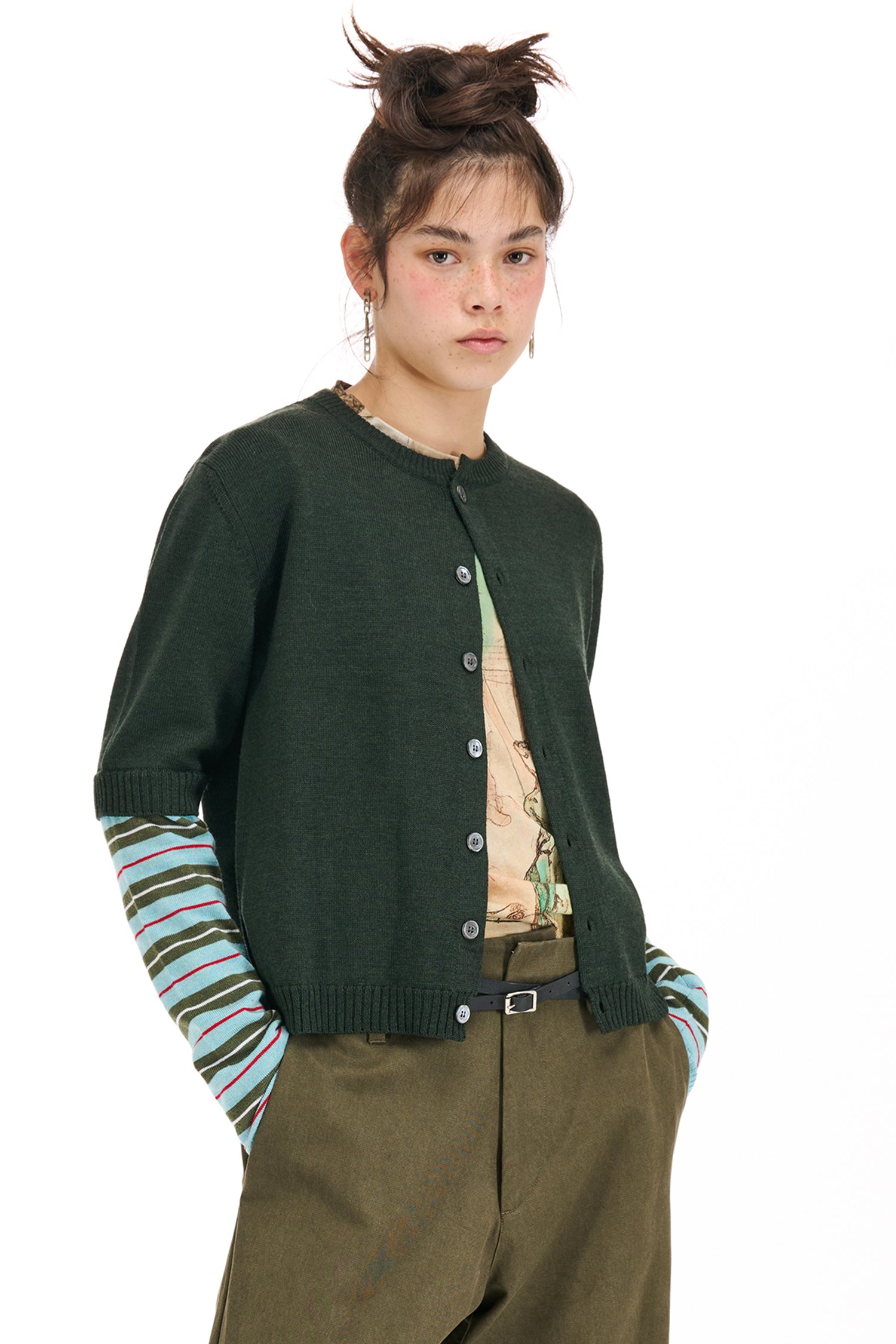 SOPHOMORE CARDIGAN IN MOSS, W25