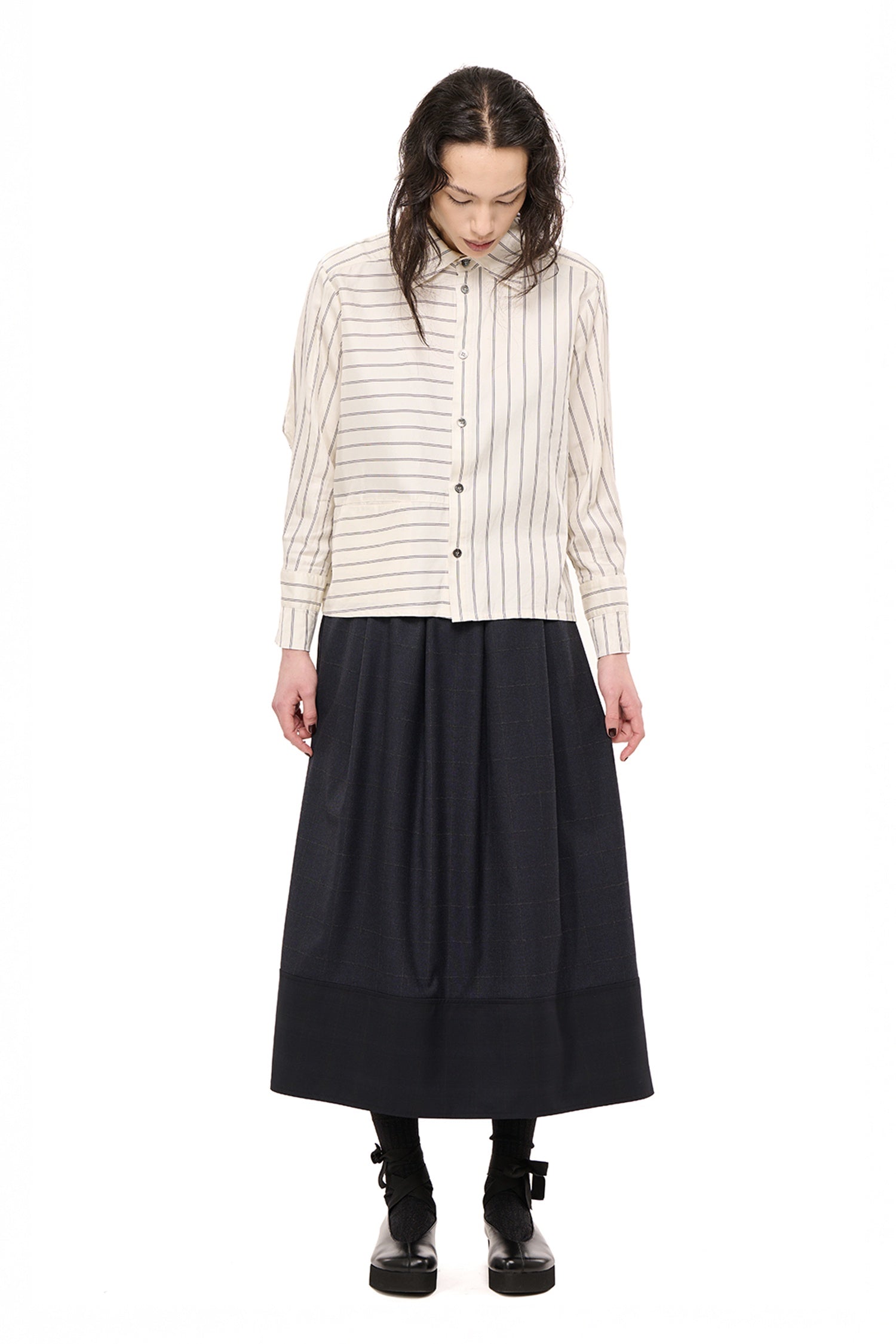 COMPILATION SKIRT IN BLUE SMOKE, AW26