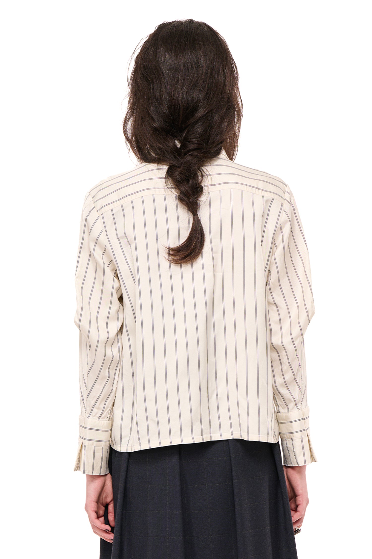 LINE DANCE SHIRT IN CREAM/NAVY STRIPE, AW26