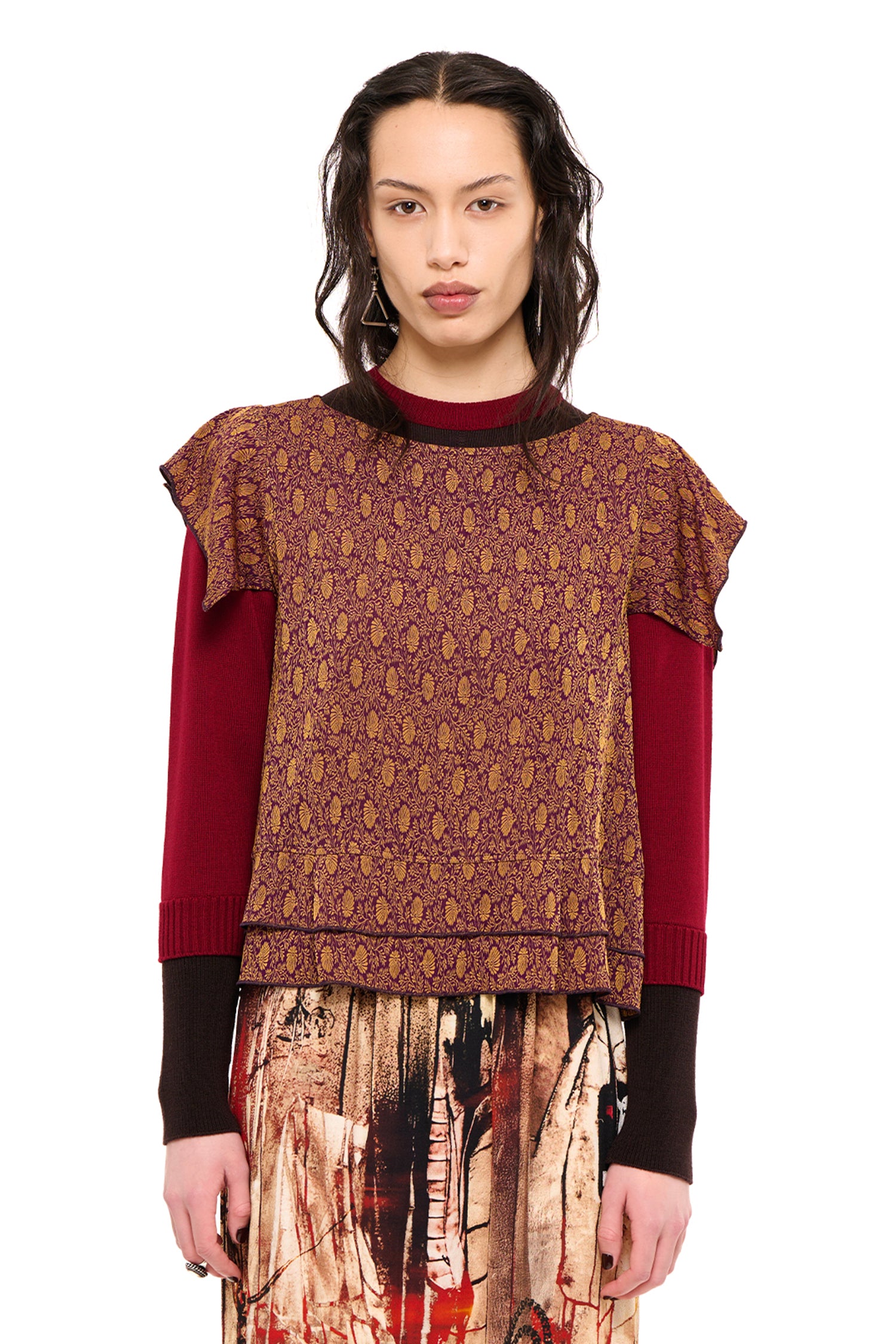 PARTY TOP IN GARNET, AW26