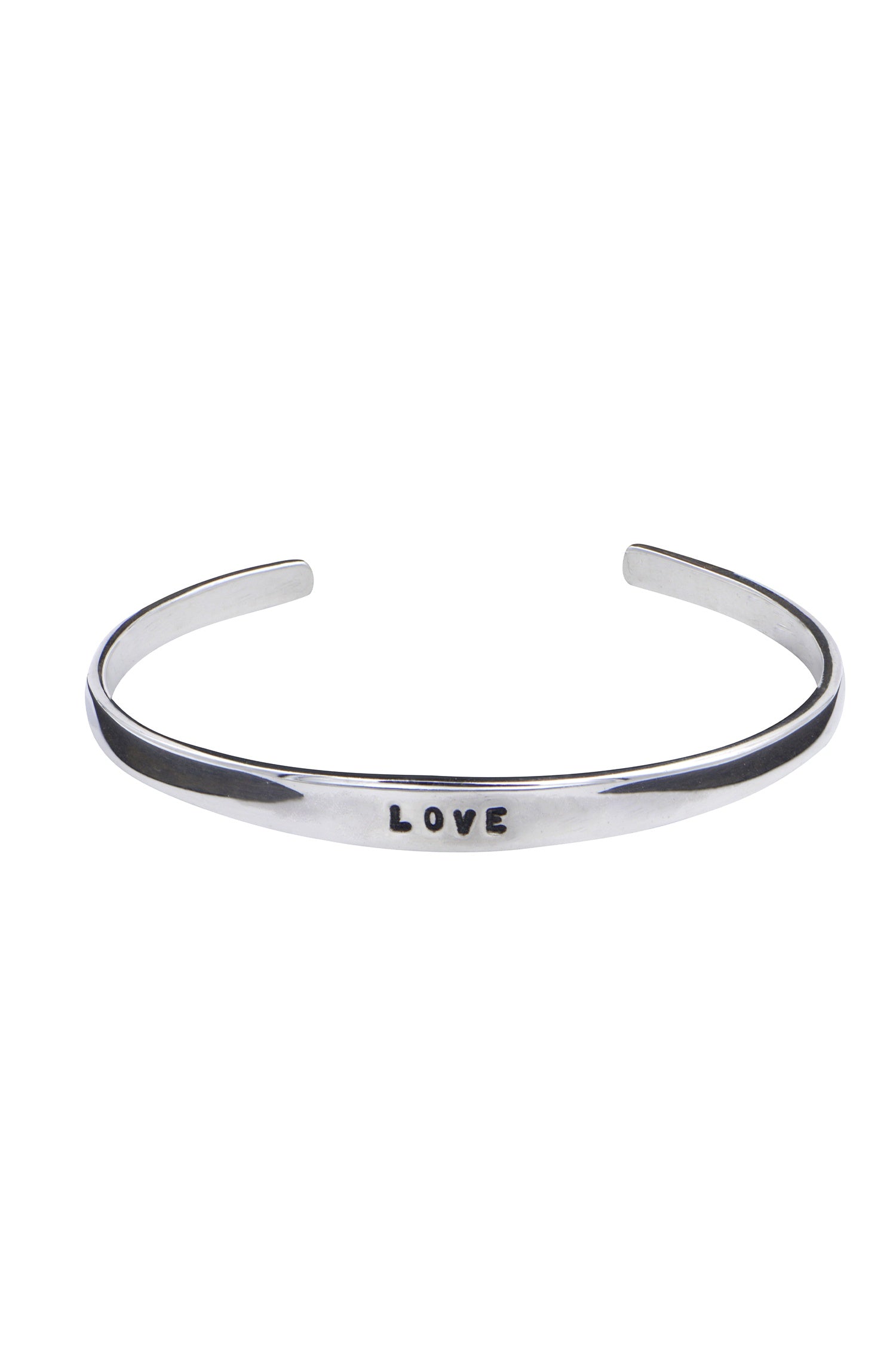 BRACELET OUVERT LOVE 3MM ARGENT