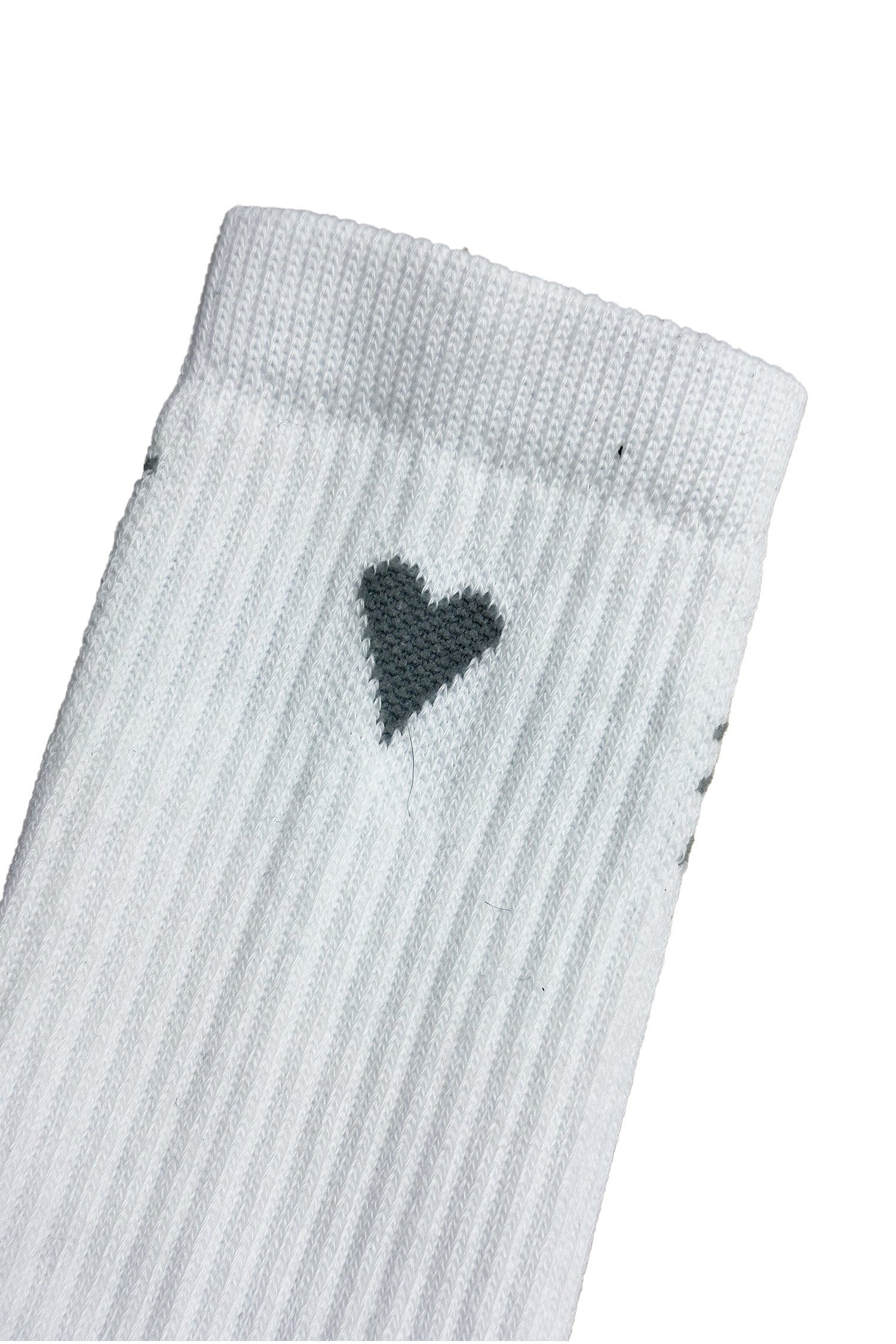 HEART SOX IN WHITE/GREY