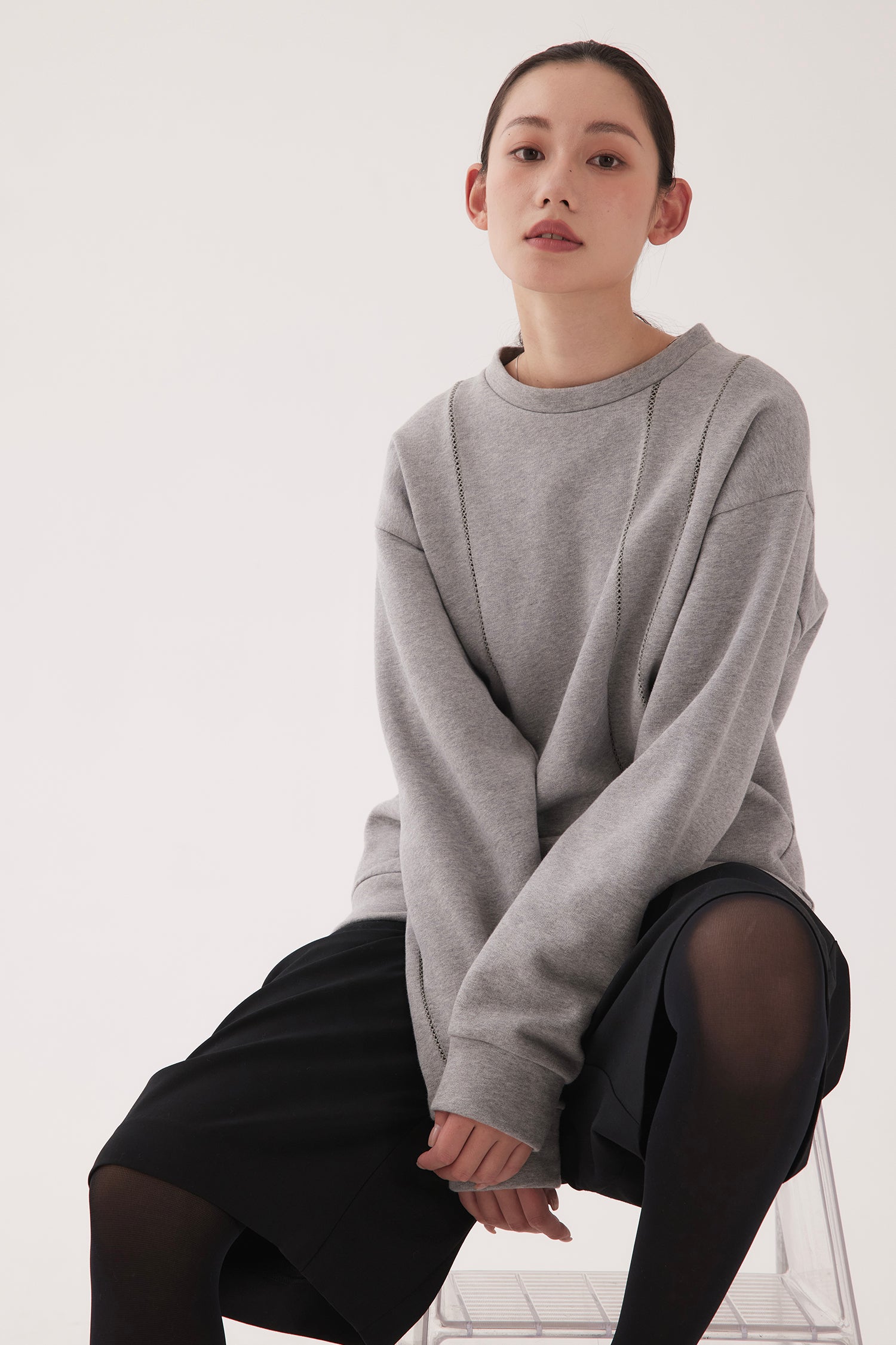 PANEL SWEAT IN CEMENT (UNISEX), W25