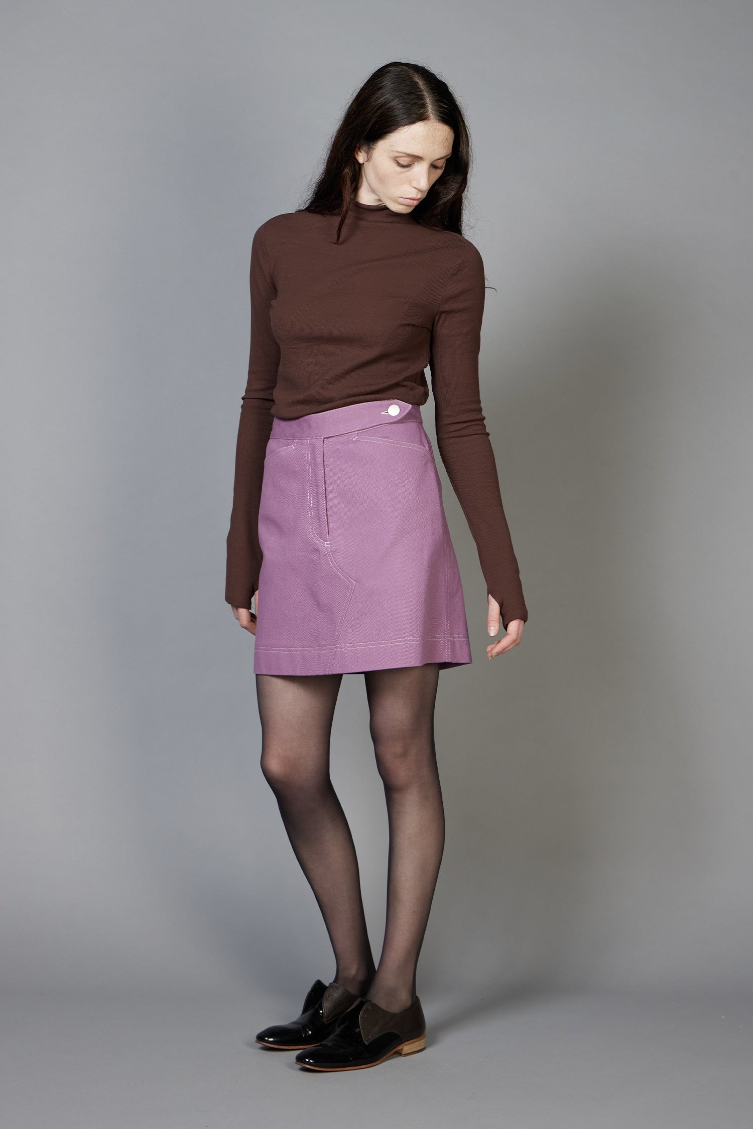 ANGLE SKIRT IN MULLBERRI, AW26