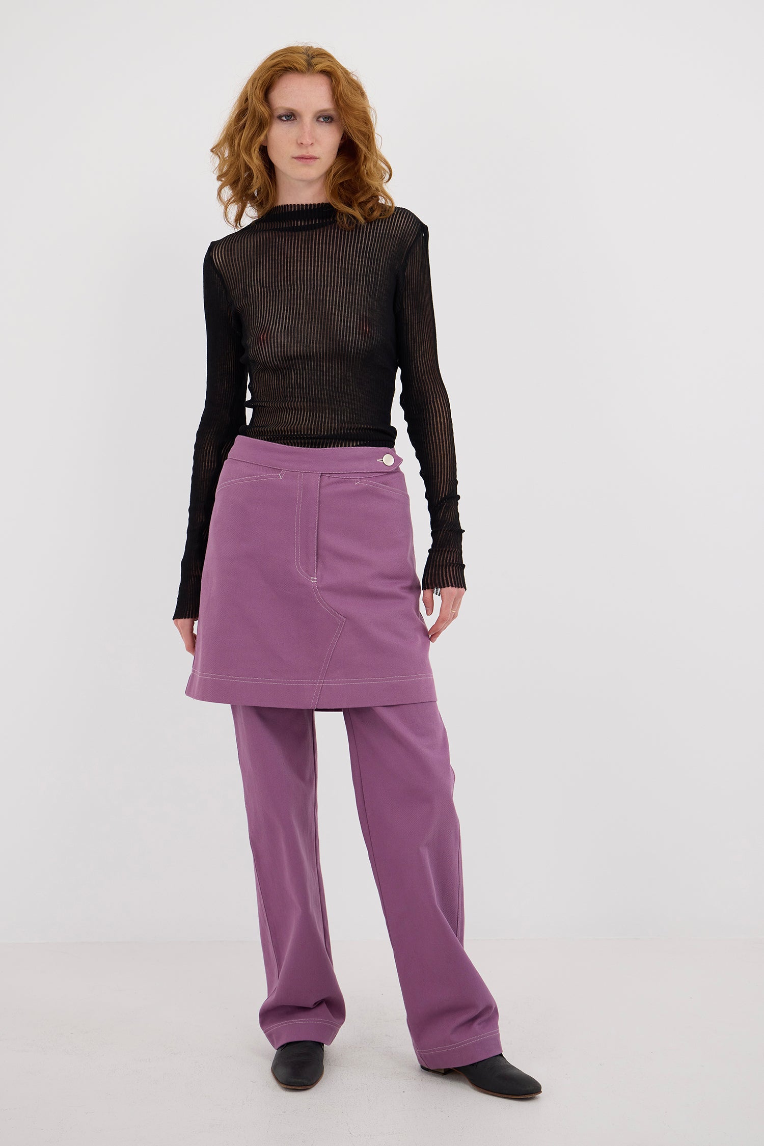 ANGLE SKIRT IN MULLBERRI, AW26