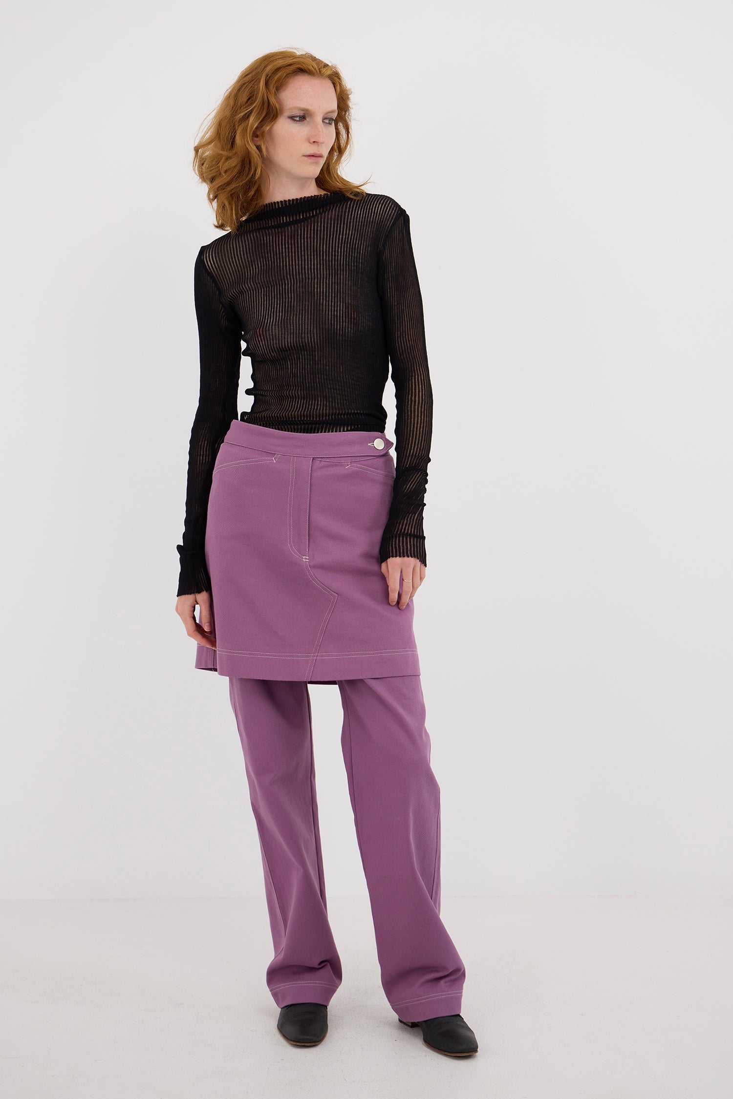 ANGLE SKIRT IN MULLBERRI, AW26