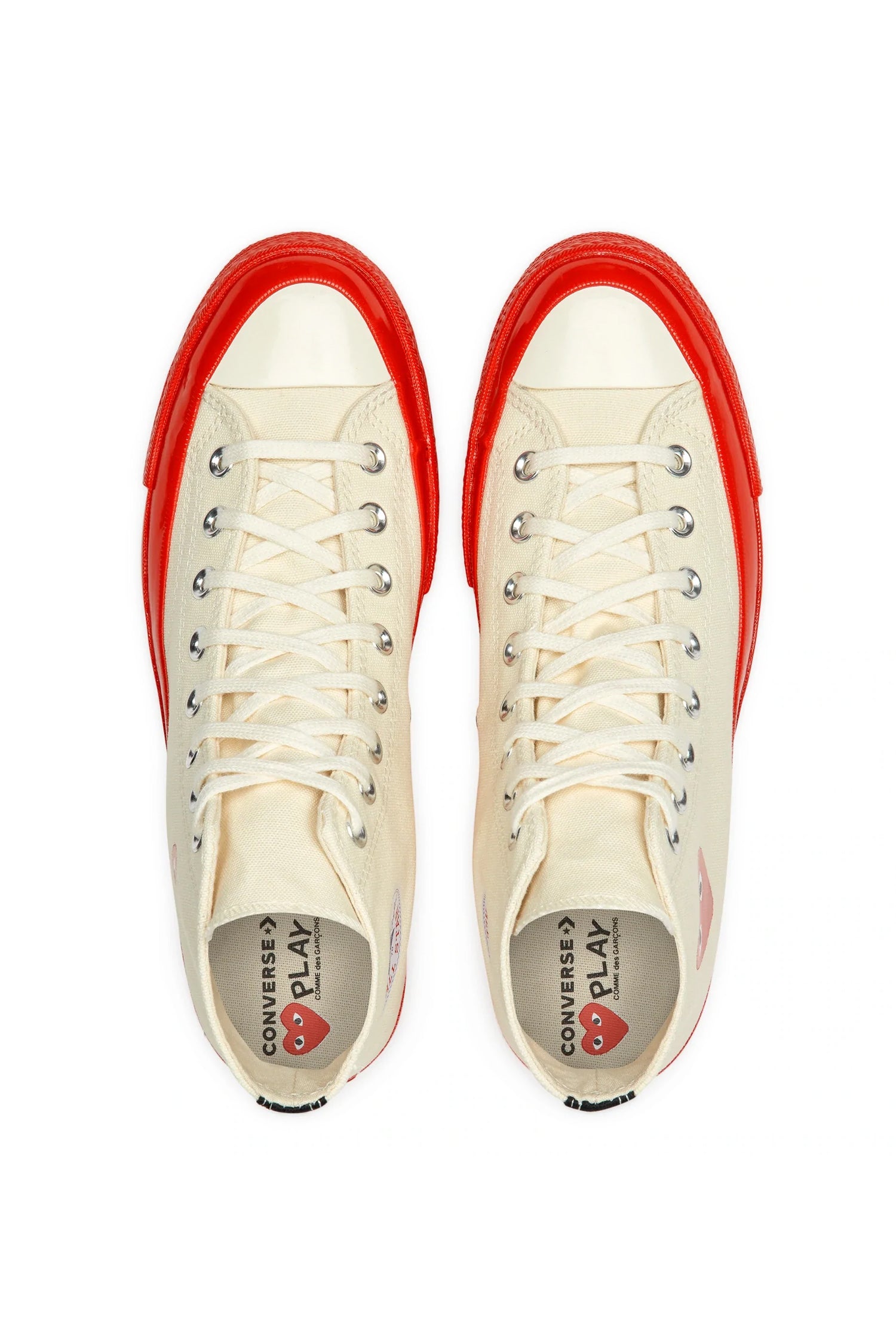 HI-TOP RED SOLE SNEAKER IN WHITE, FW22