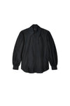 LONG PUFF SLEEVE BUTTON-UP SHIRT IN BLACK, SS23