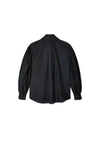 LONG PUFF SLEEVE BUTTON-UP SHIRT IN BLACK, SS23