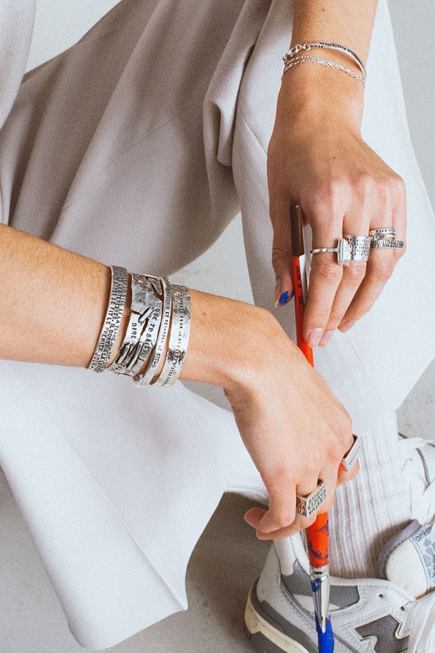 BRACELET FRAGMENTS ARGENT