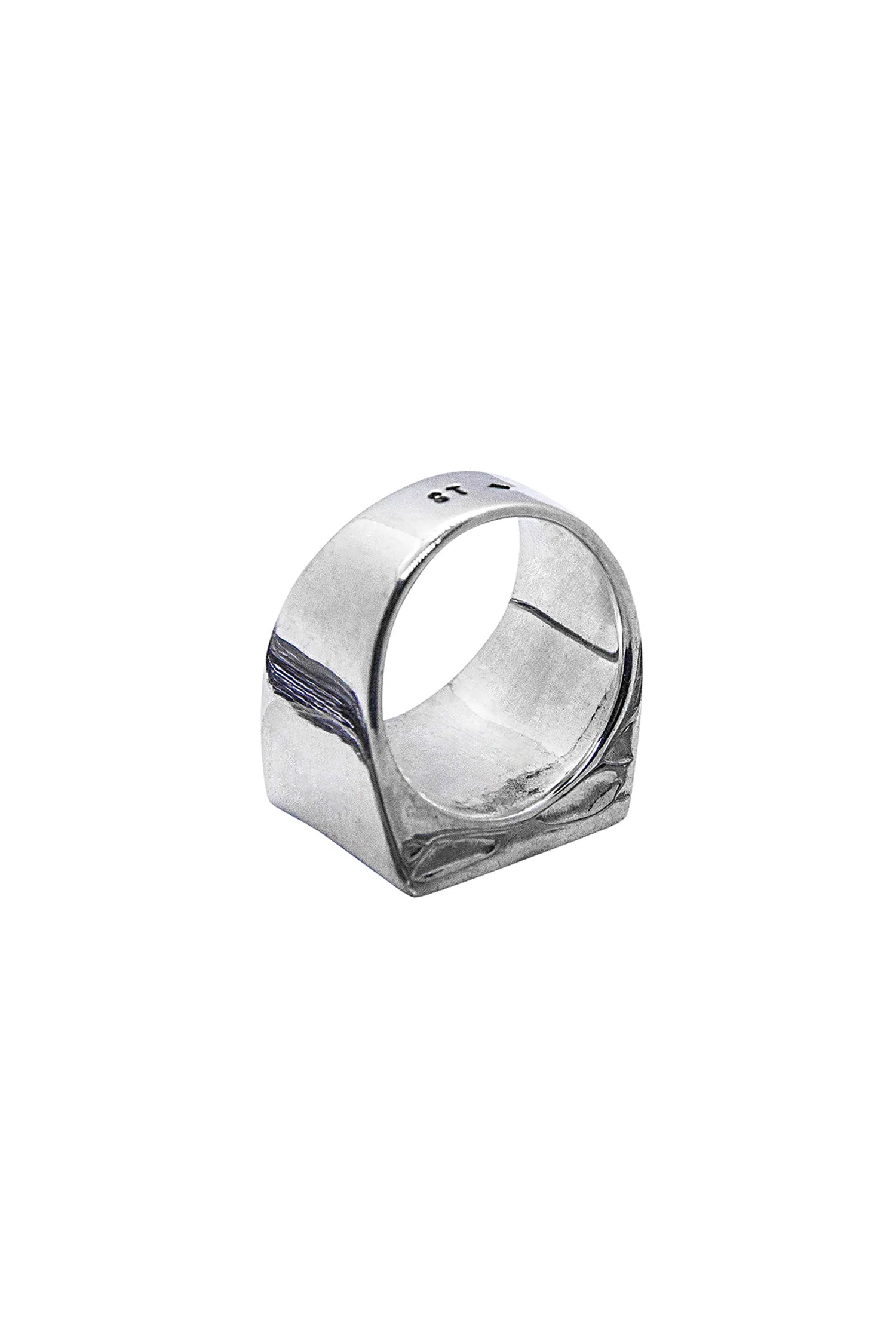 CHEVALIÈRE GRAVÉE "RIEN…." ARGENT