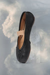 TABI BALLERINA WITH ELASTIC BAND IN BLACK, SS24