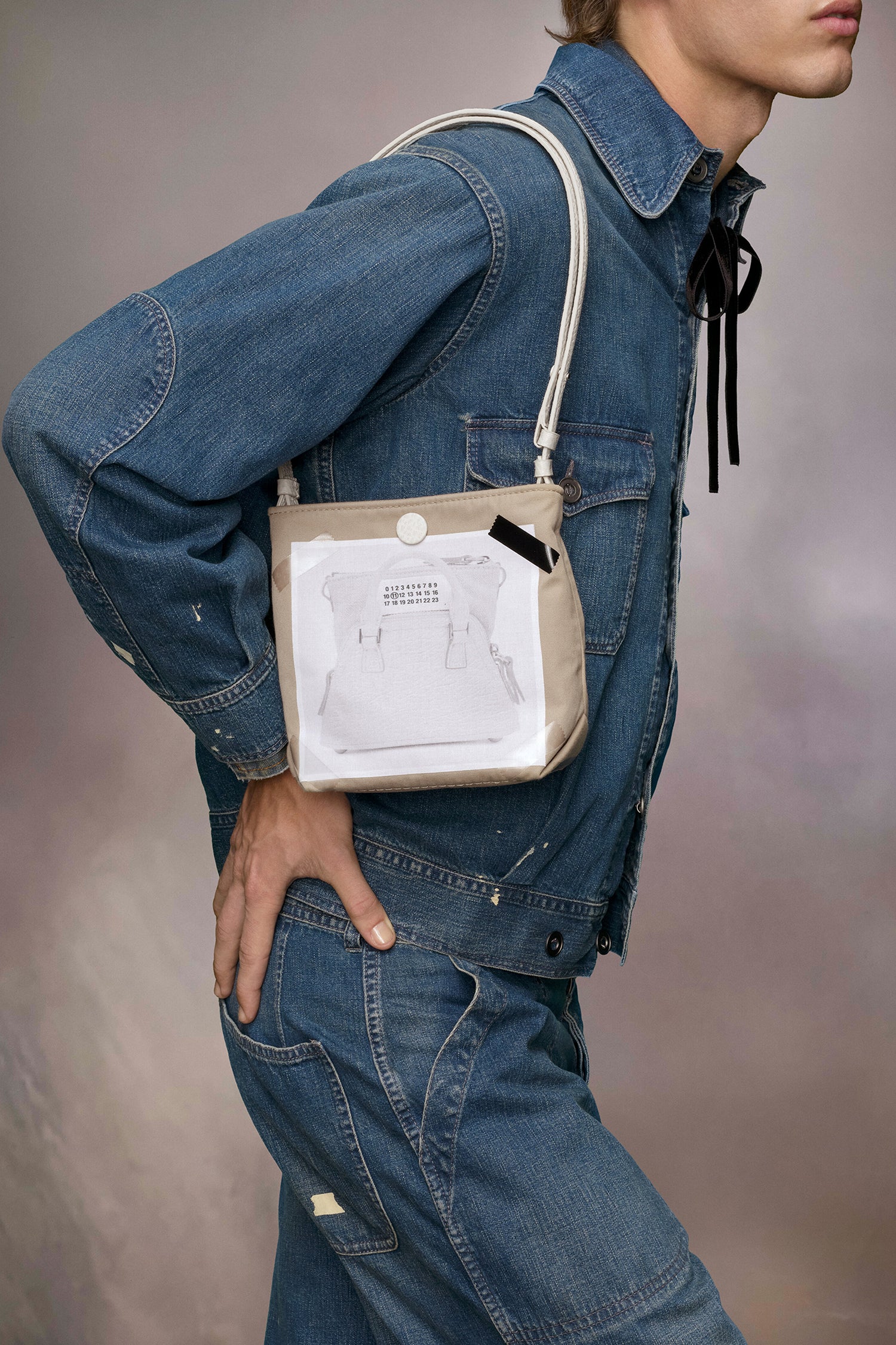 TROMPE L'OEIL 5AC BABY BAG IN BEIGE, SS24
