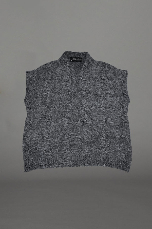 ALPACA CROPPED VEST IN ASH, W24 - Zambesi Store