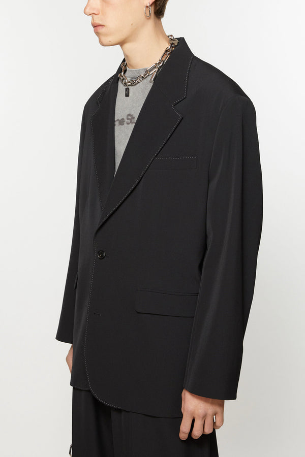 ★E.B.M★ Single-breasted tailored jacket EMP2CJK030 Givenchy single-breasted Tailored Blazer | Black | FARFETCH