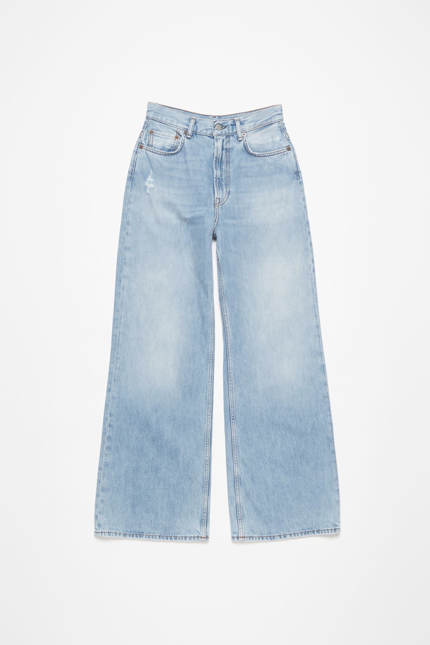 デニム・ジーパン ROTATE FW25 'Denim Laced Leg' jeans (115069100 100) Bespoke Vintage Washed Wide-Leg Jeans - High-End Denim