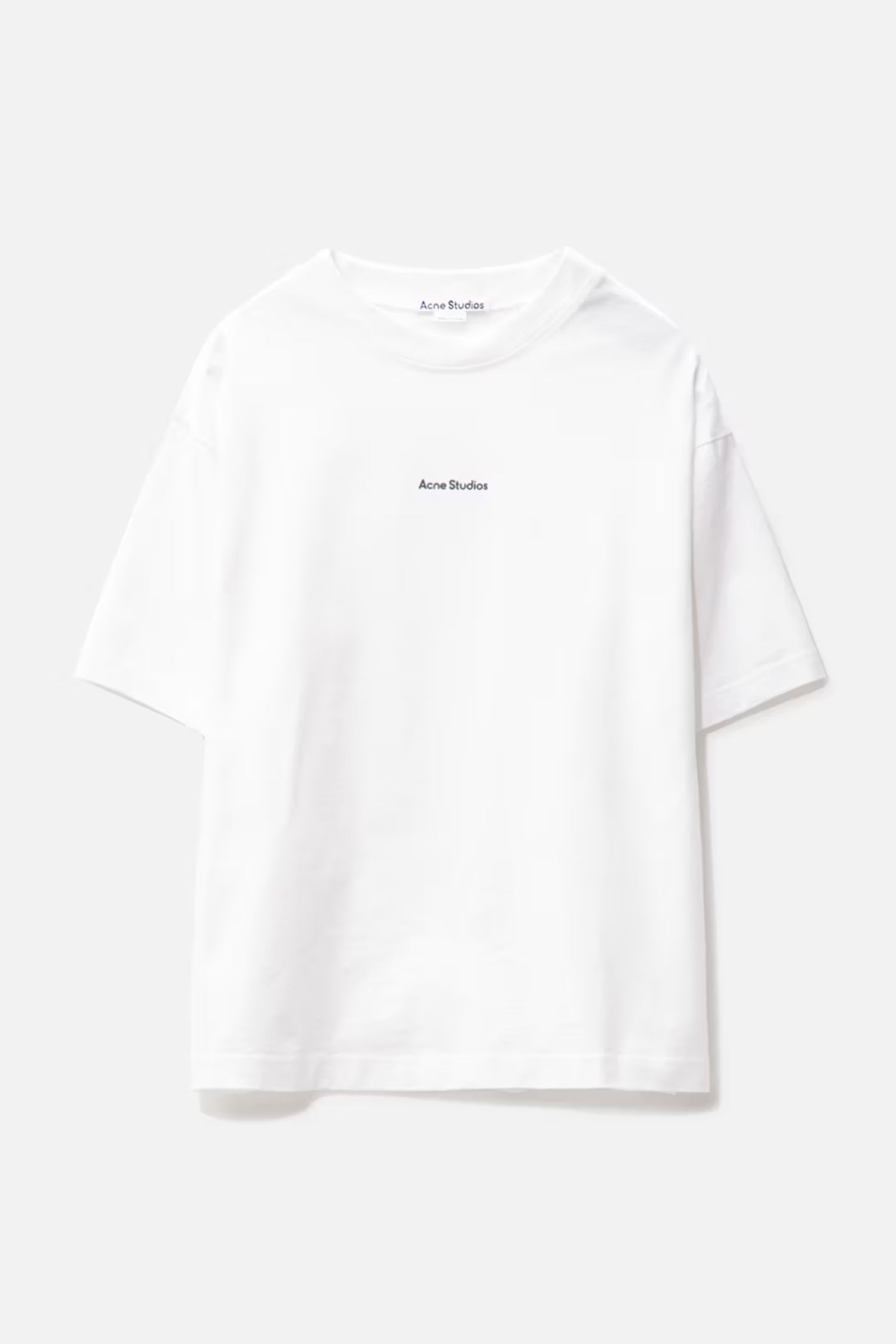 Tシャツ・カットソー Acne Studios FW25 Acne Studios Viscose Blouse (AC0741 900) T SHIRT STAMP LOGO IN OPTIC WHITE, FW25 - Zambesi Store