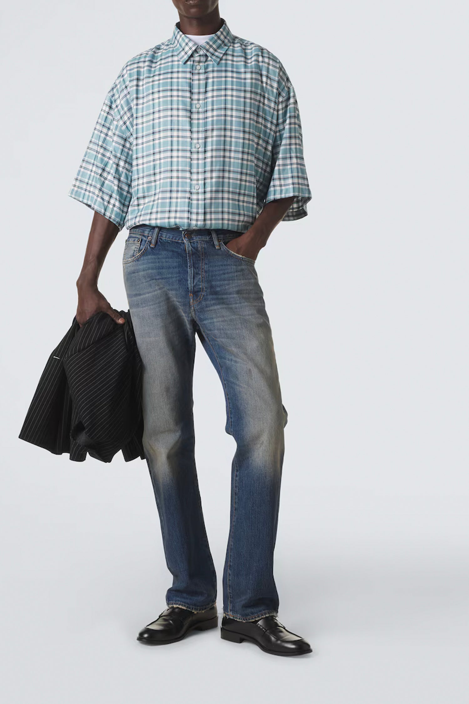 ACNE STUDIOS 1996M JEANS IN MID BLUE BINGO, FW26