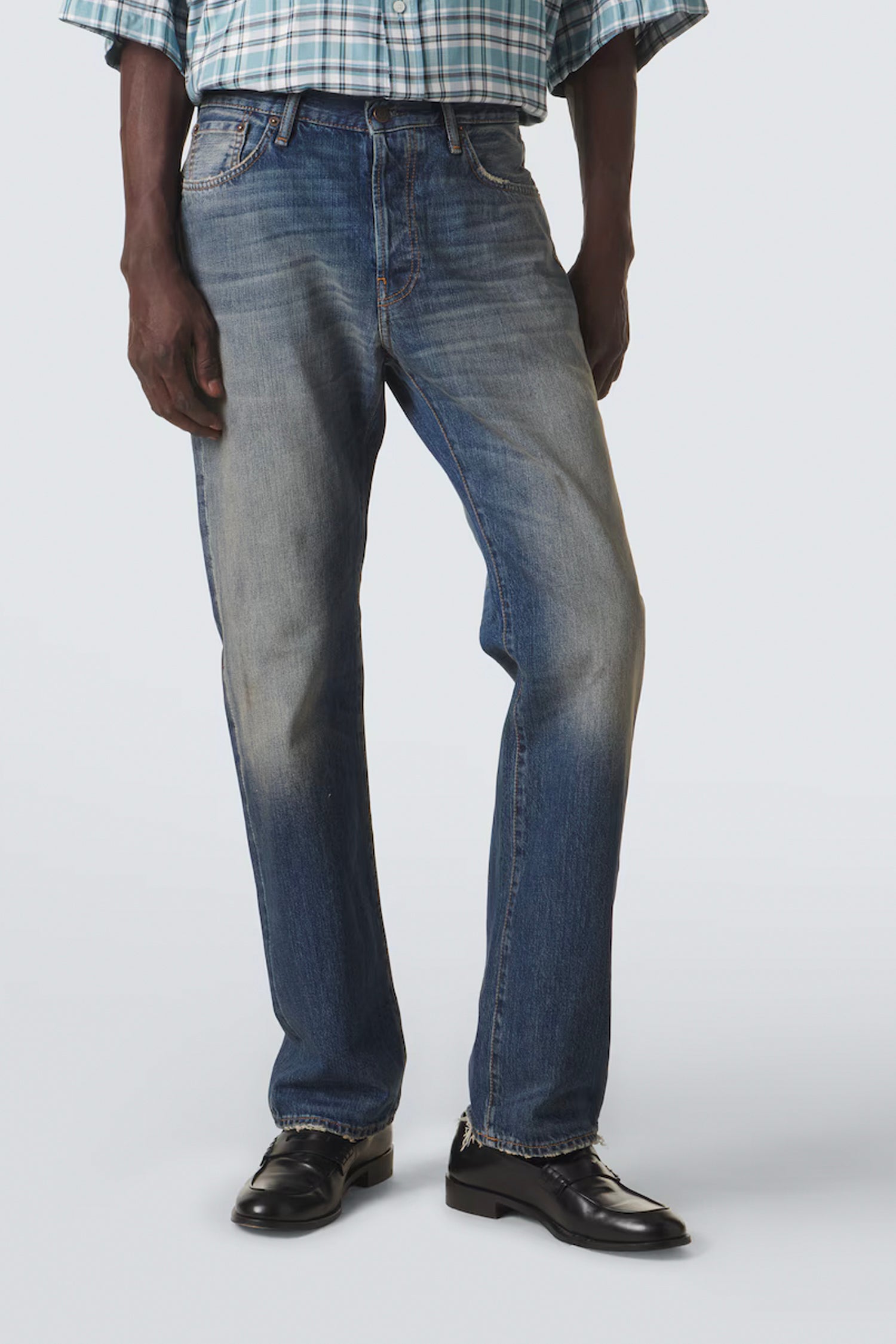 ACNE STUDIOS 1996M JEANS IN MID BLUE BINGO, FW26