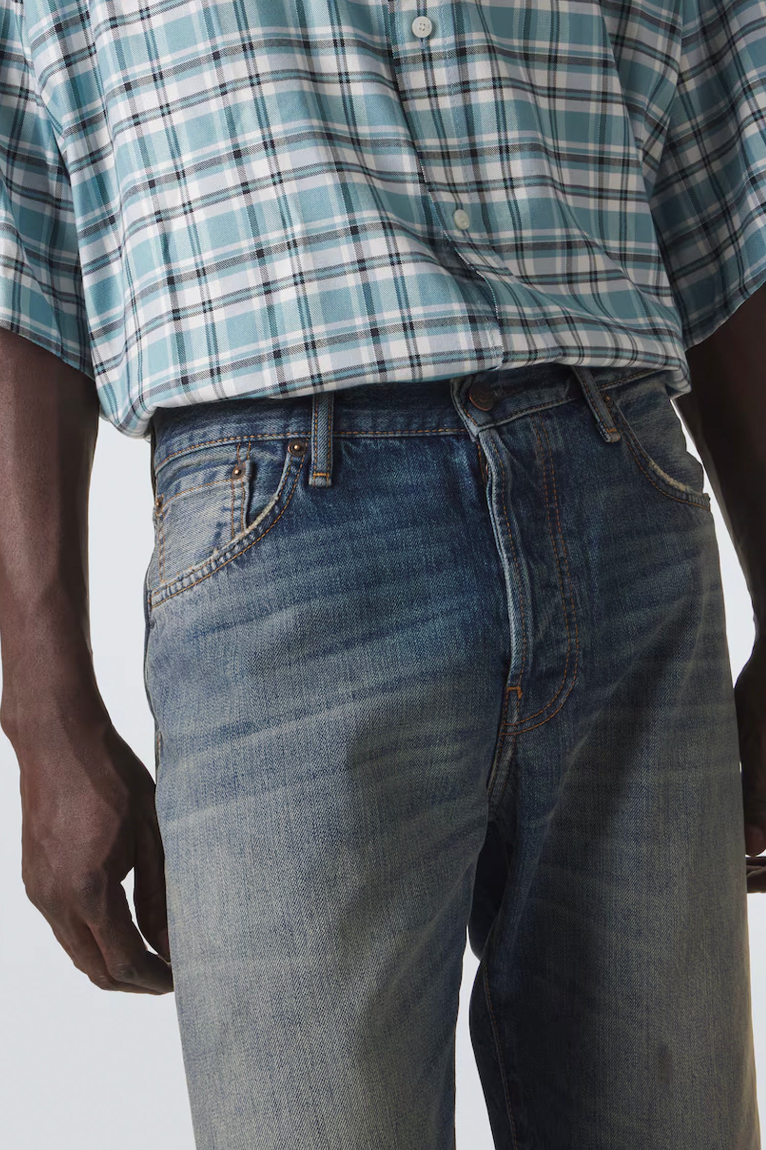 ACNE STUDIOS 1996M JEANS IN MID BLUE BINGO, FW26