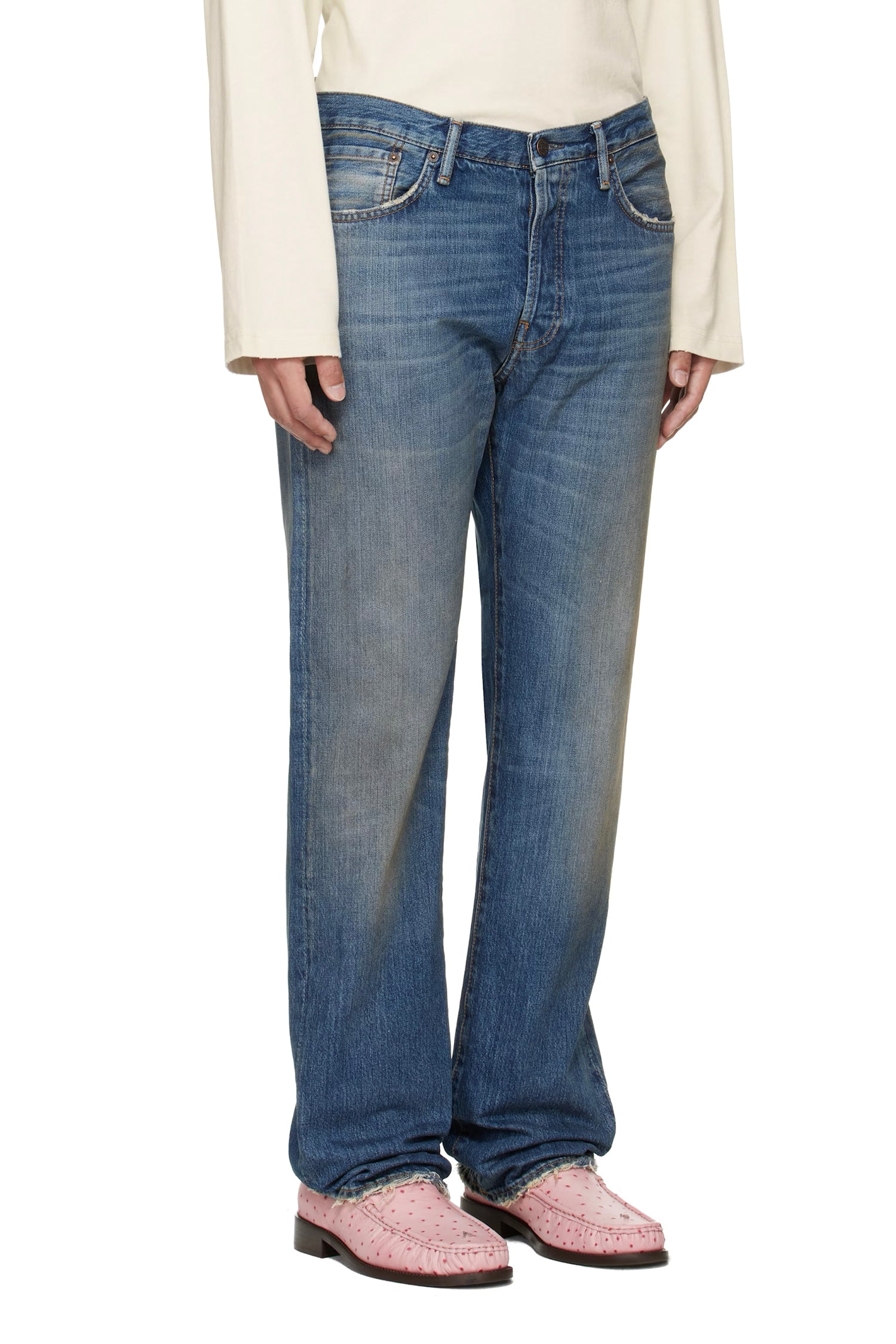 ACNE STUDIOS 1996M JEANS IN MID BLUE BINGO, FW26