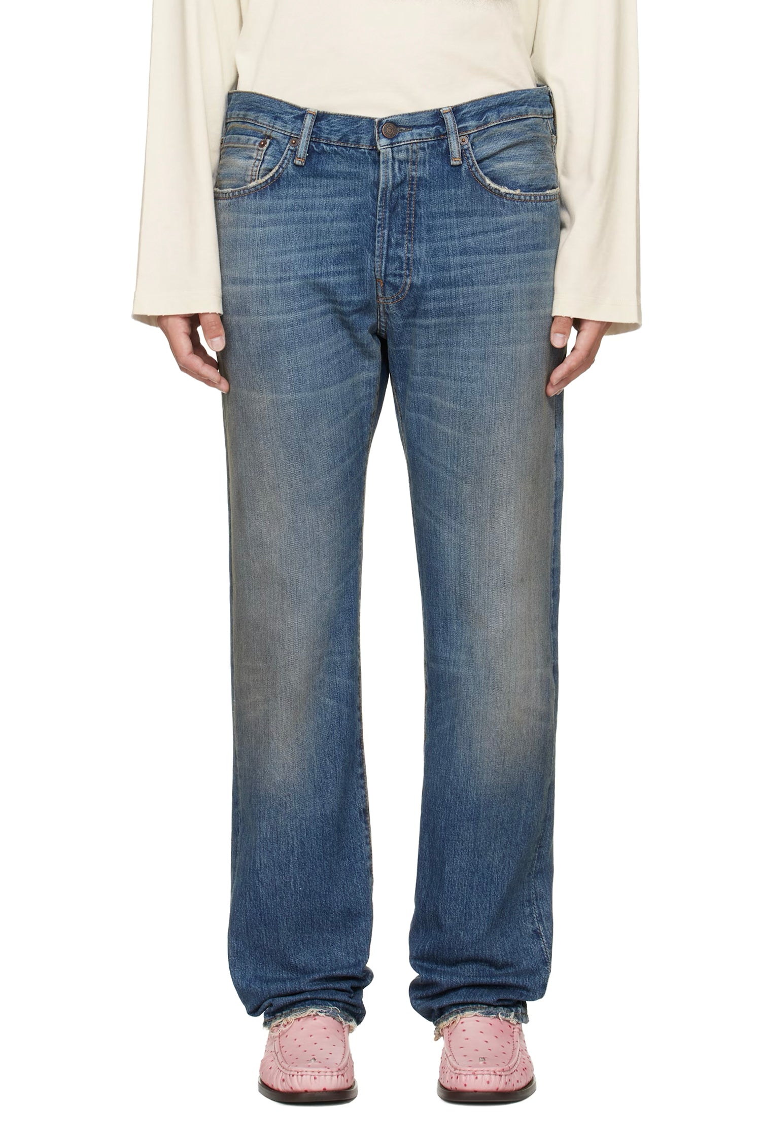 ACNE STUDIOS 1996M JEANS IN MID BLUE BINGO, FW26