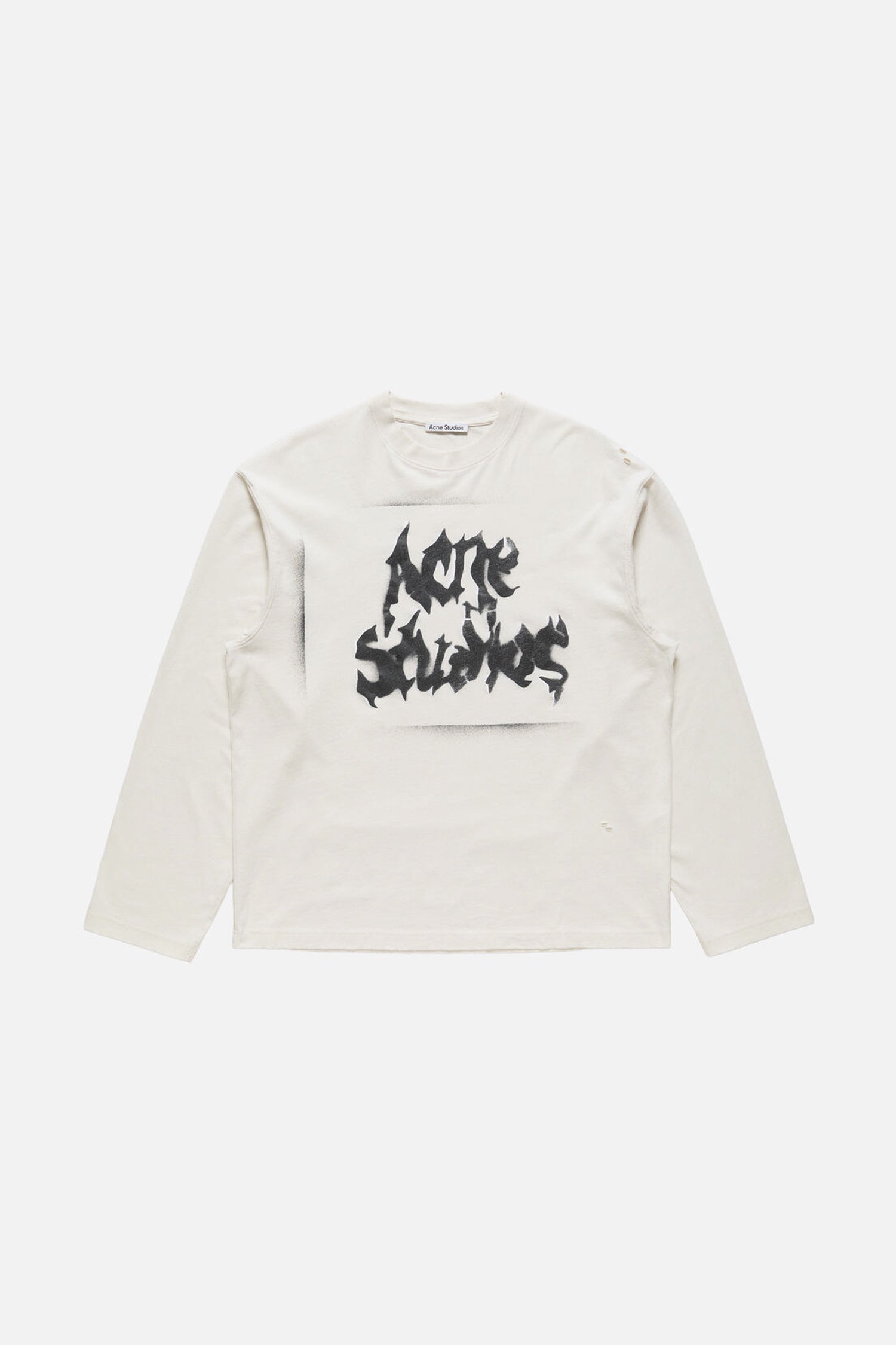 ACNE STUDIOS GOTHIC LOGO T-SHIRT IN DUSTY WHITE, SS26 - Zambesi Store