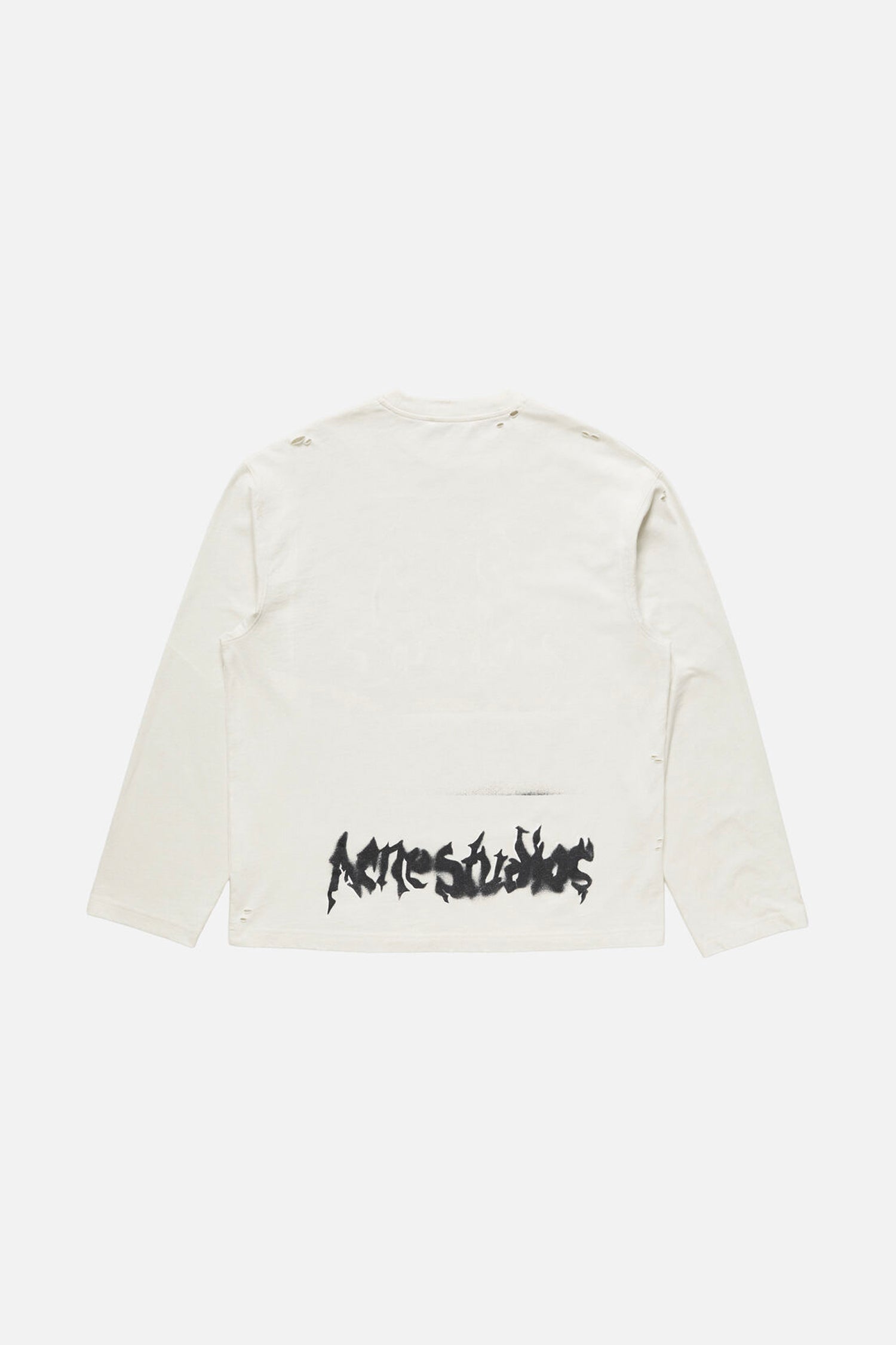 ACNE STUDIOS GOTHIC LOGO T-SHIRT IN DUSTY WHITE, SS26